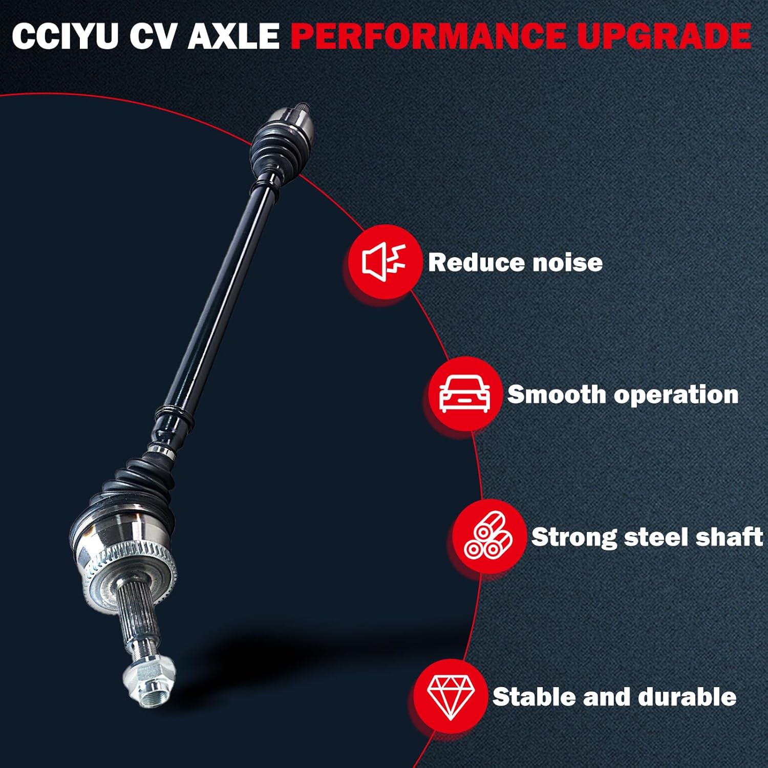 cciyu NCV71001K CV Axle Shaft Assembly Fit For Hyundai Sonata 2.4L,For Kia Optima 2.4L 2015-2020 Front Right Passenger Side