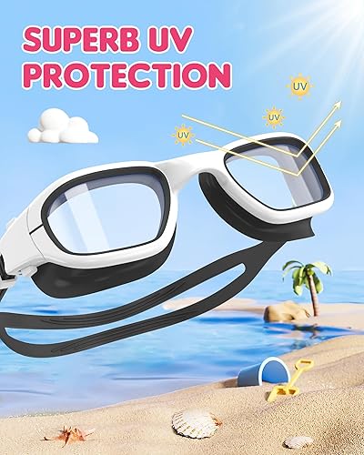 Miniatura 2 de Gafas de natación para niños, gafas de natación para niños de 6 a 14 años, gafas de piscina con protección UV antivaho para niños y niñas