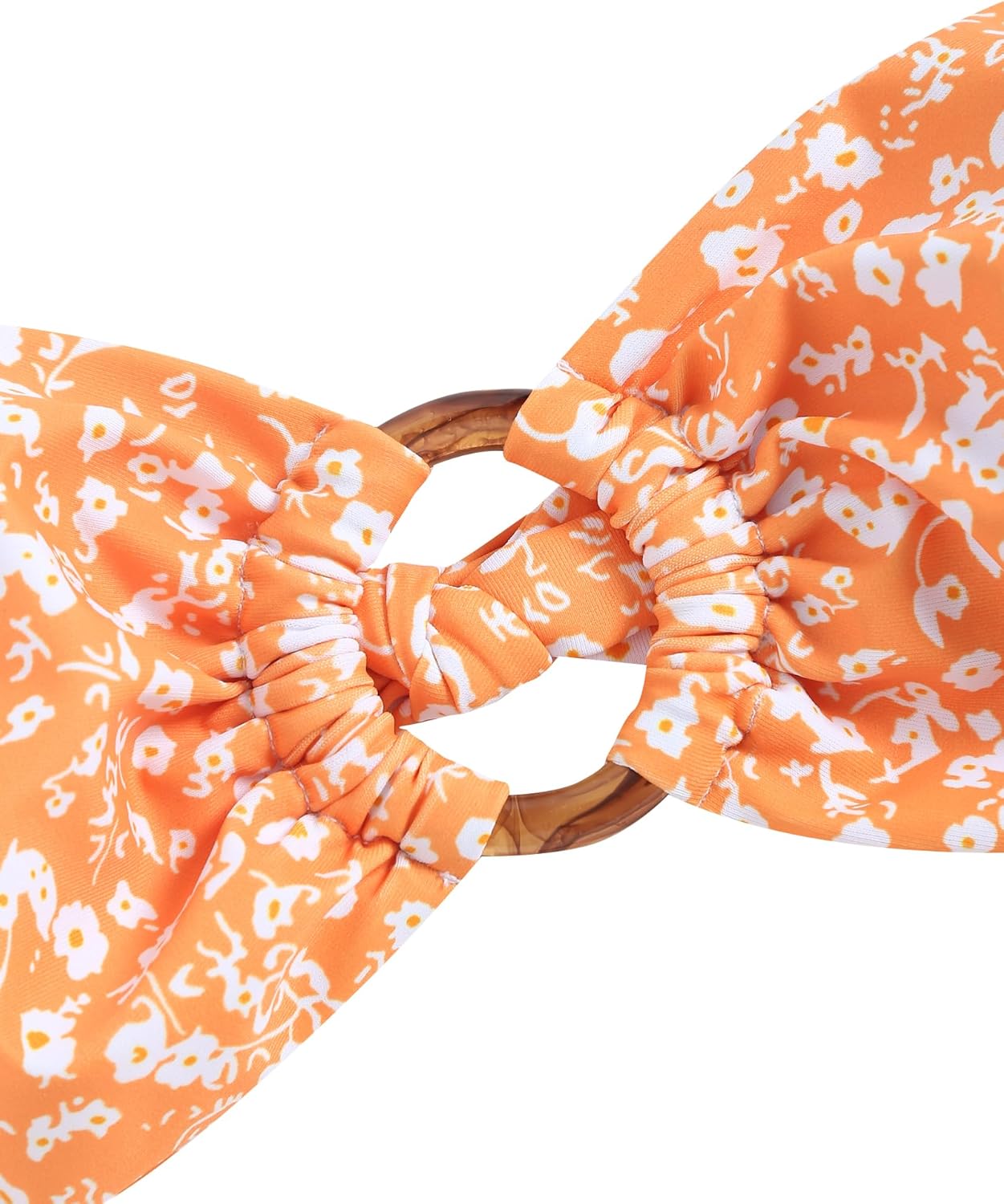 ZAFUL Women's Bandeau Bikini O Ring Strapless Tie Back High Cut Two Piece Swimsuit Bathing Suits - Image 3