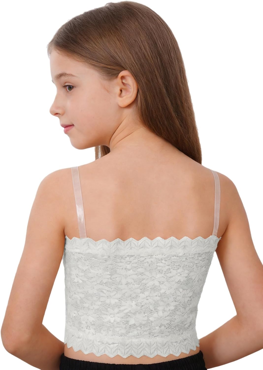 YiZYiF Little Girl's Seamless Cami Top Strapless Sports Bras Puberty Underwear Bandeau Tube Bra