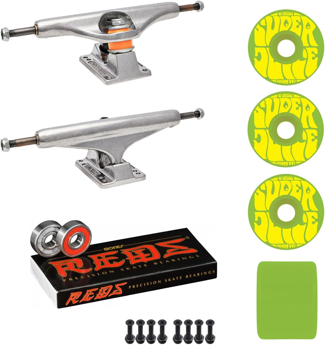 INDEPENDENT Skateboard KIT 149 Trucks OJ Super Juice 60mm 78a Wheels Green Reds