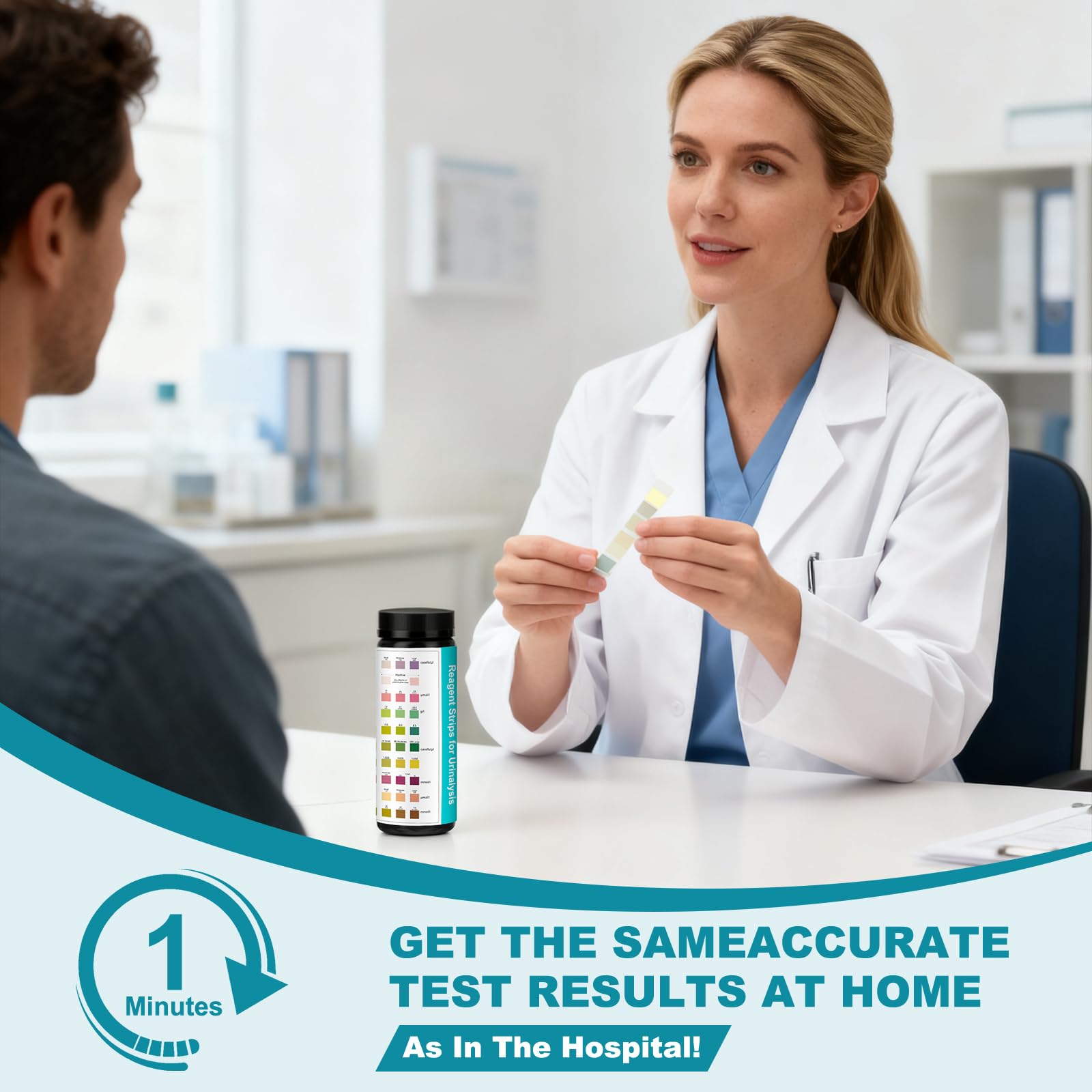 125 Strips 10-in-1 Urine Test Strips for Urinalysis 10 Parameters - Fast Testing Kit for Kidney, Liver, UTI, Ketone, Protein +9 More - 2