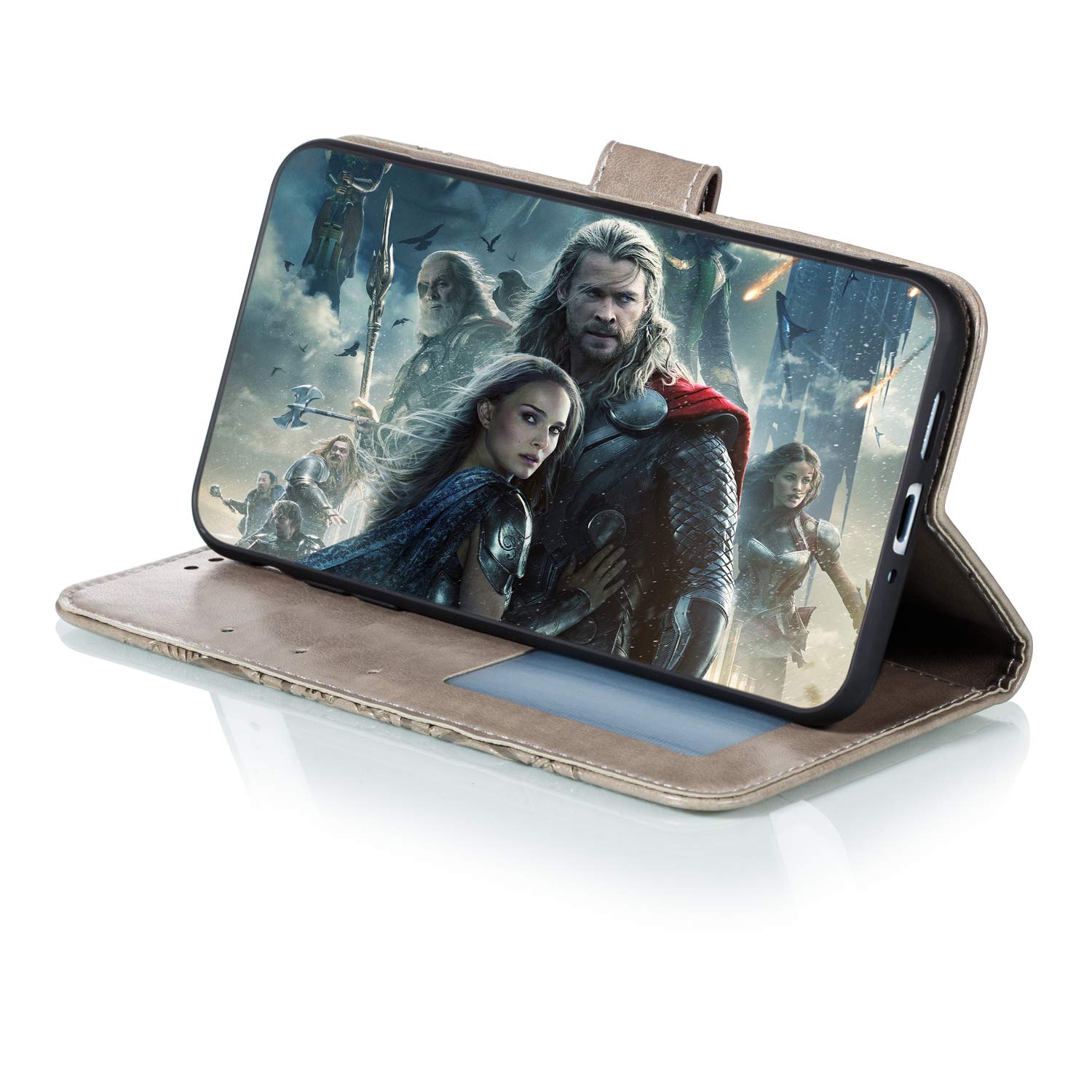 Coque pour Huawei Enjoy 10S Prime PU Cuir Flip Folio Housse Étui Cover Case Wallet Portefeuille Support Dragonne Fermeture Magnétique pour Huawei Enjoy 10S - JEEB010547 Gris