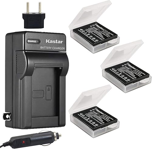 Kastar Batería 3X + cargador para Panasonic Lumix CGA-S005 CGA-S005A1B CGA-S005E CGA-S005GK DMW-BCC12 y Panasonic Lumix DMC-LX1  DMC-LX2  DMC-LX3 y