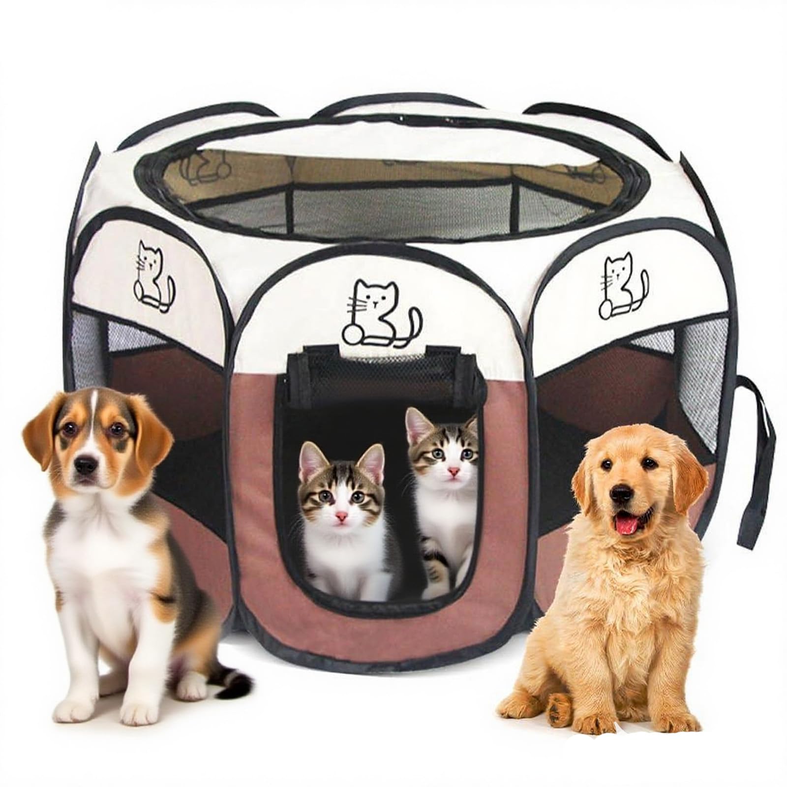 Parc pour chiots 74 cm anti-stress intérieur extérieur