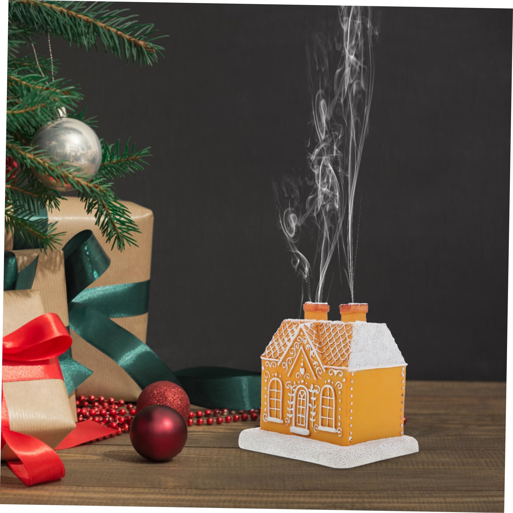 Bruciatore di Incenso Casa Pan di Spezia in Resina 1 Pz | Incensiere a Cono, Decorazione Effetto Cavo, per Ambienti Domestici e Idea Regalo