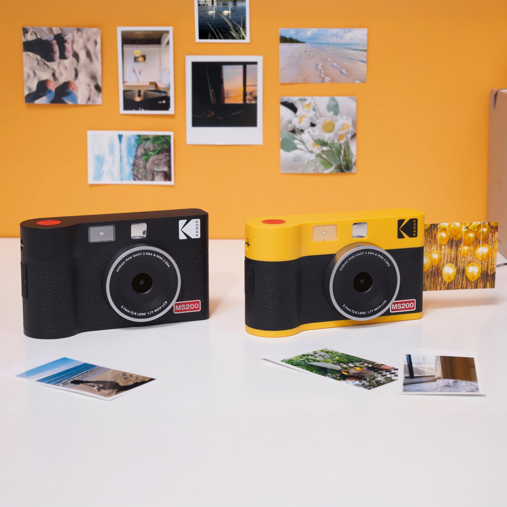 KODAK Mini Shot 2 ERA 4PASS 2-in-1 Sofortbildkamera und Fotodrucker (5,3x8,6cm) Schwarz + 30-Blatt-Patrone
