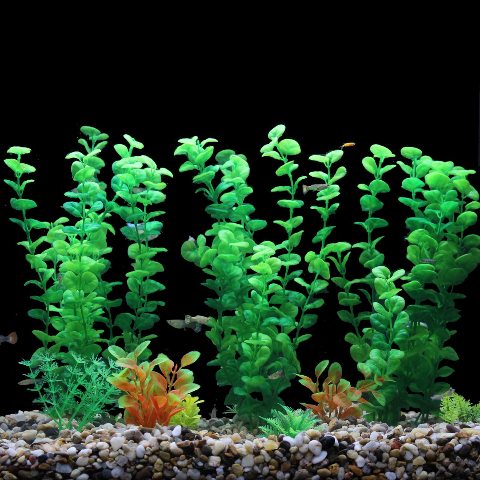 Paquete De 24 Plantas De Acuario, Decoración De Pecera, Coloridas 