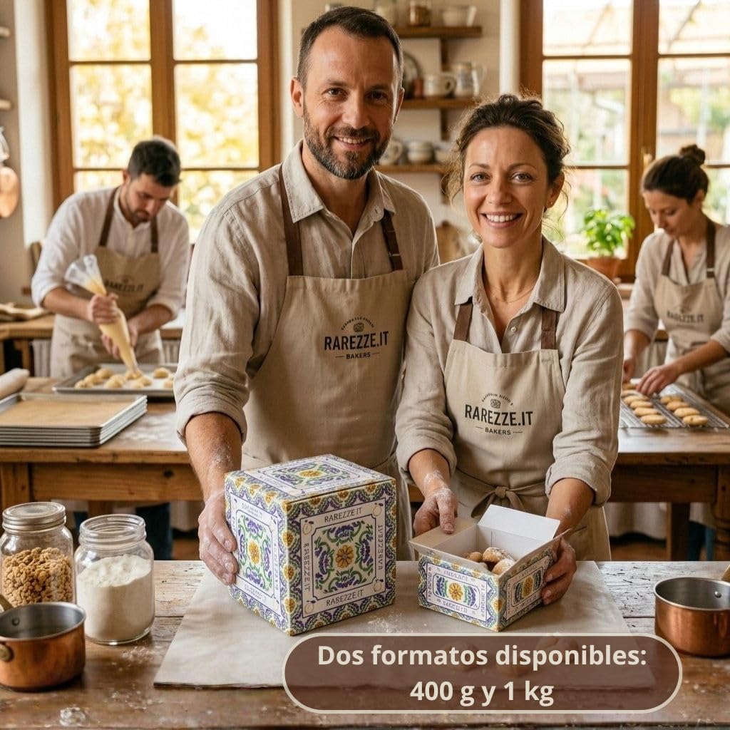 Pastelitos artesanales sicilianos de almendra Caja regalo Repostería tradicional