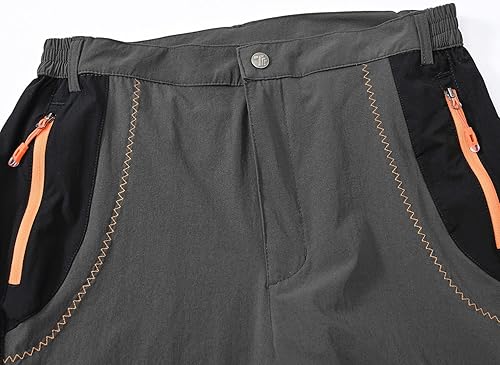 Miniatura 3 de TBMPOY Pantalones cargo de senderismo para hombre, ligeros, impermeables, de secado rápido, pantalones de montaña, pesca, camping