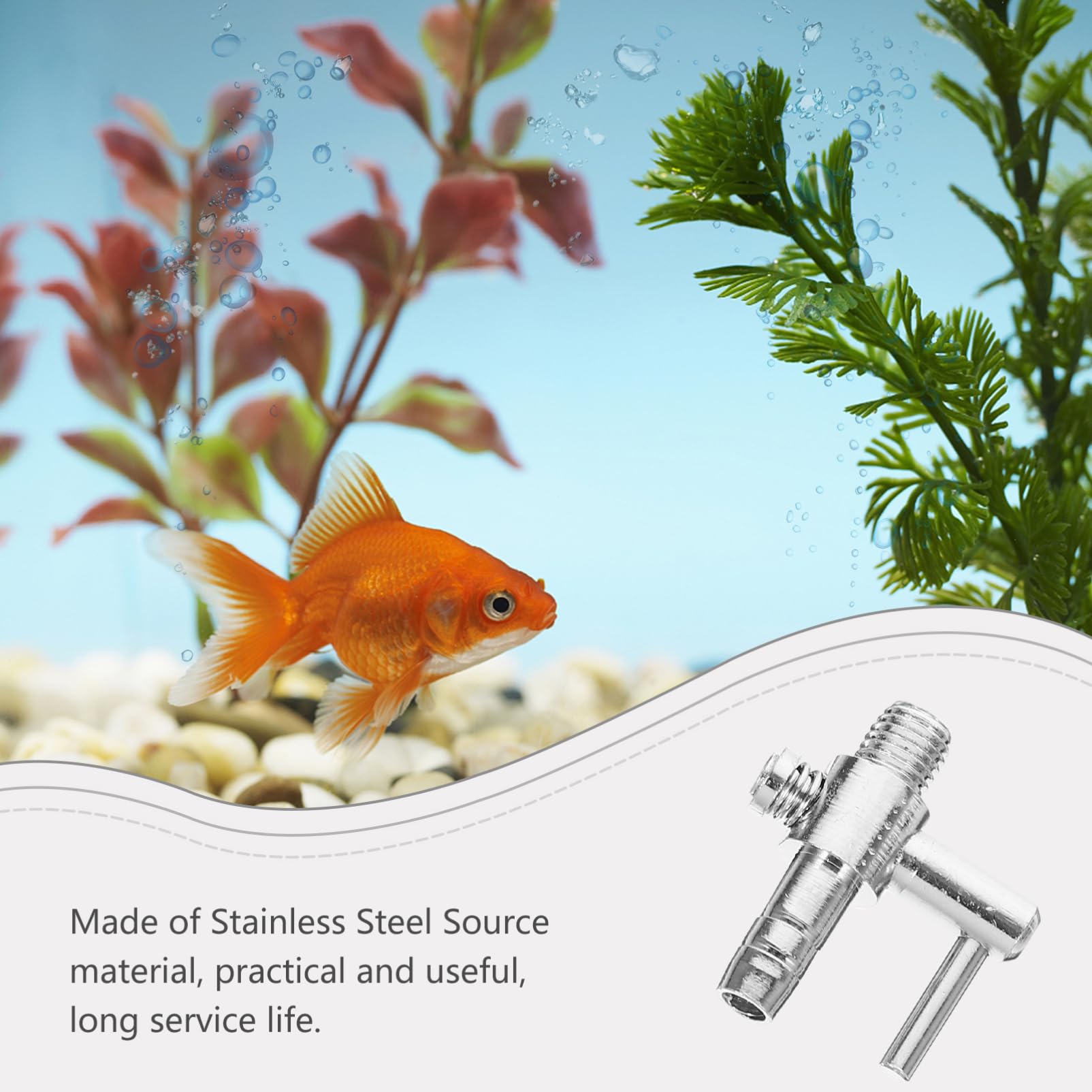 30 Stück Verteiler aus Edelstahl für Aquariumpumpen mit Durchflussregler Einfache Bedienung Geeignet für Fish Tank Aeration Silberfarbene Anschlüsse