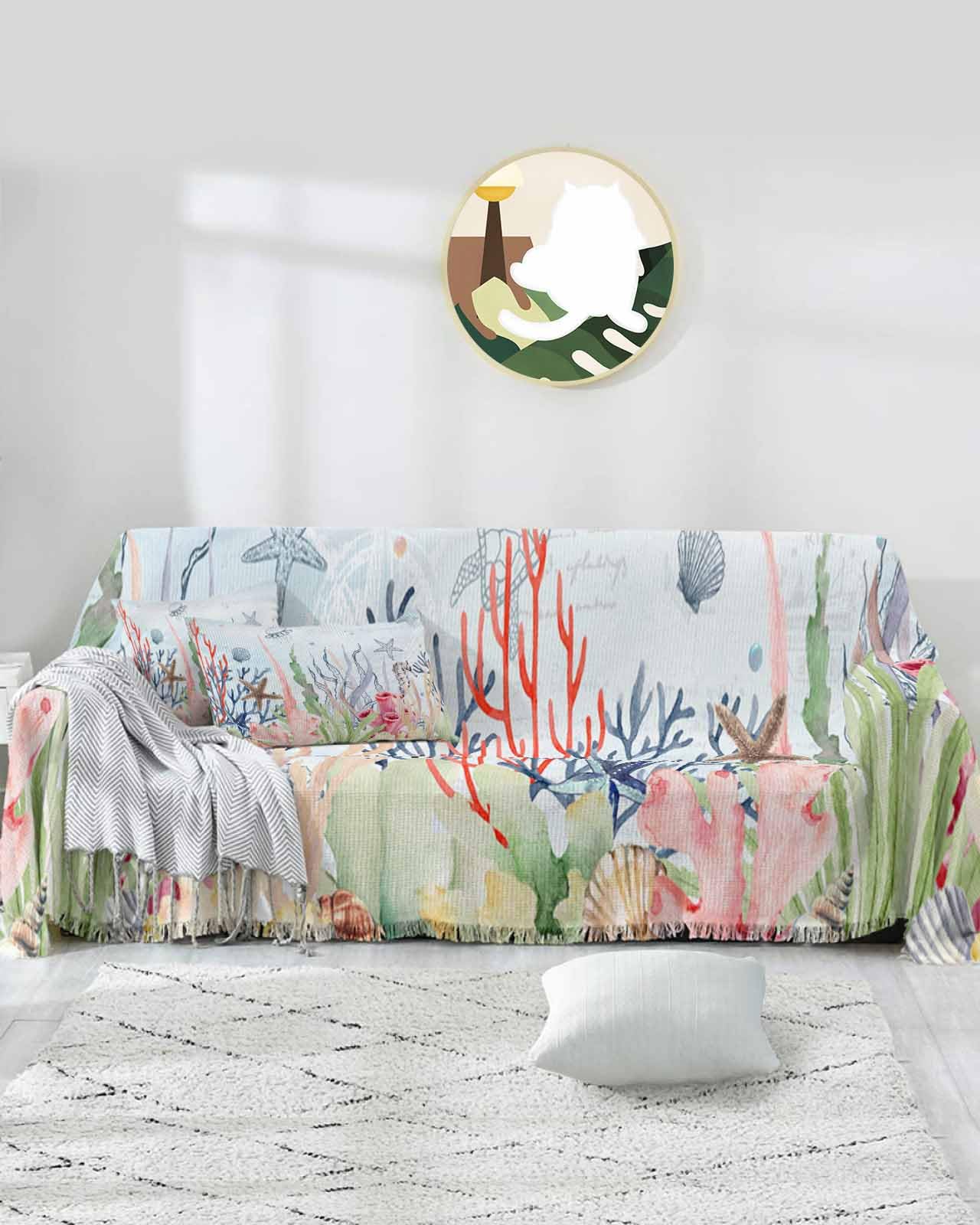 Amazon.com: Couch Sofa Covers for Cushion, Coral Reef with