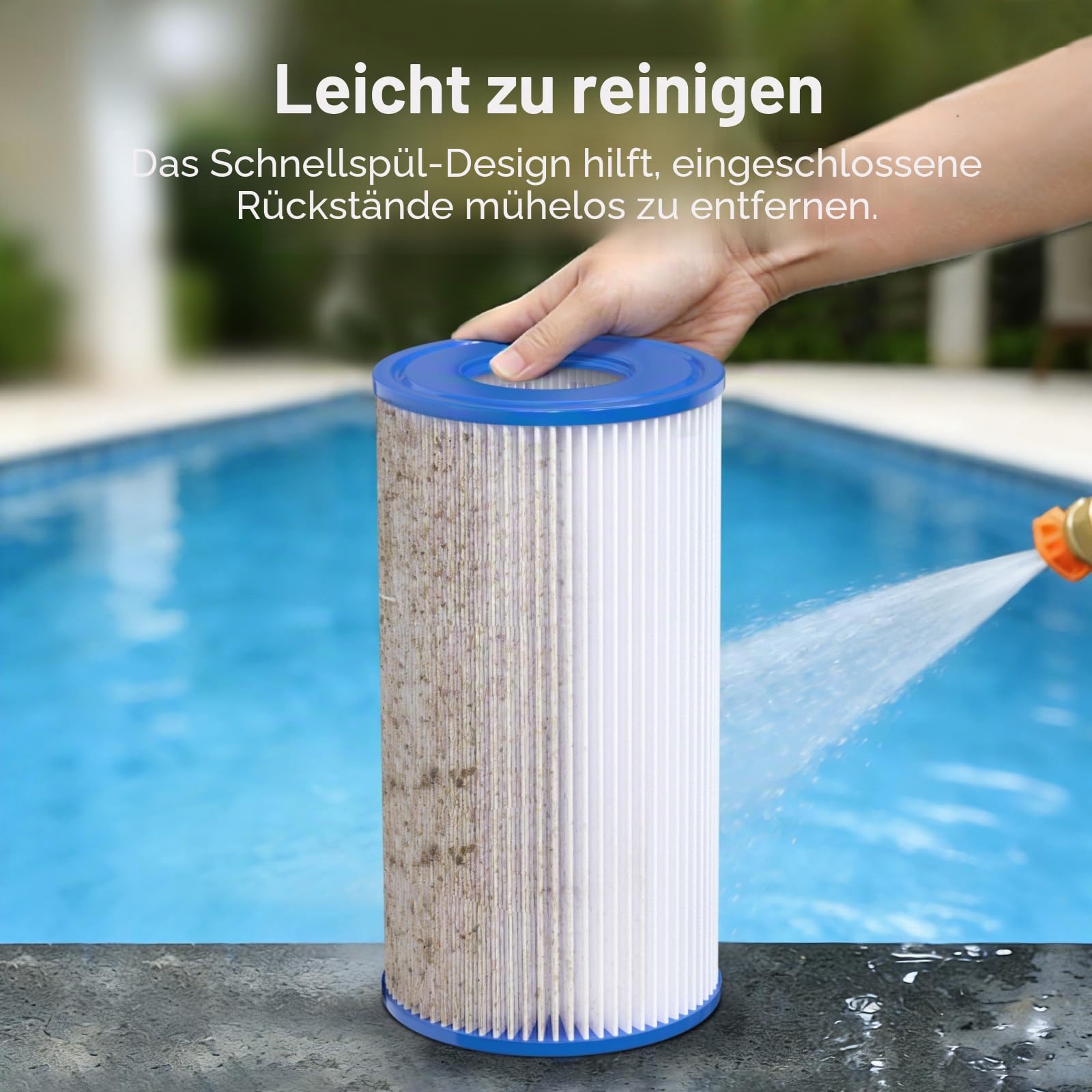 POOLPURE Filter für Typ A oder C, kompatibel mit Intex 29000E/59900E, Easy Set Poolfilter, Sommerausflüge oder Sommerwellen oberirdischen Pools, 6 Stück