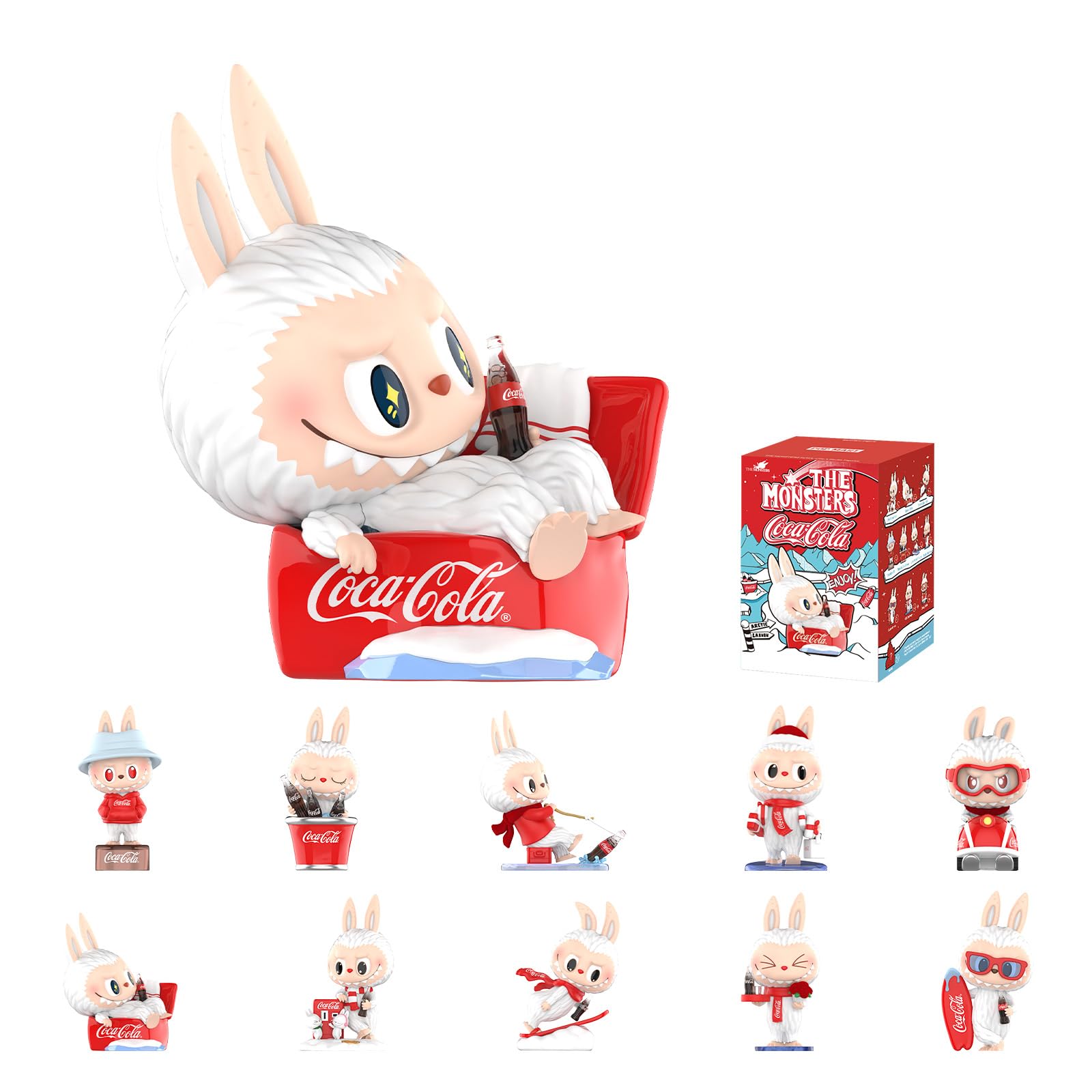POP MART The Monsters Coca-Cola Series, Blind Box Figures, Random Design Action Figures Collectible Toys Home Decorations, Holiday Birthday Gifts, Single Box
