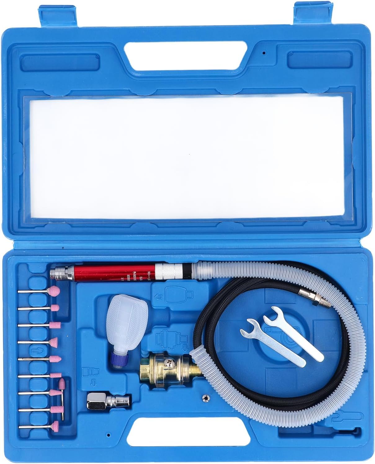Micro smerigliatrice pneumatica, 1/8" micro smerigliatrici pneumatiche, mini smerigliatrice a matita 58000rpm, kit di utensili lucidatura per pulizia, smussatura, molatura, incisione, foratura