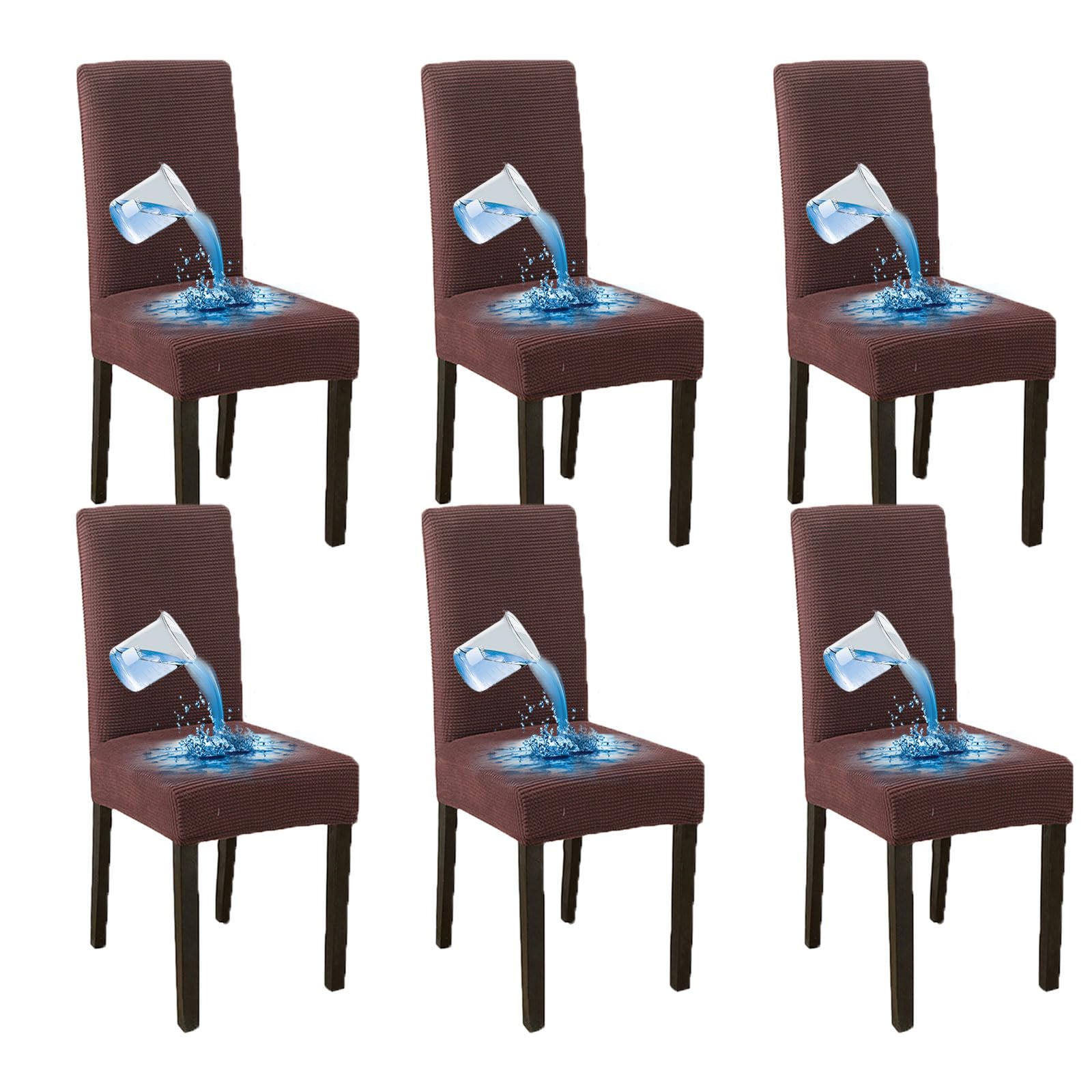 Housses de chaise extensibles et lavables pour salle à manger