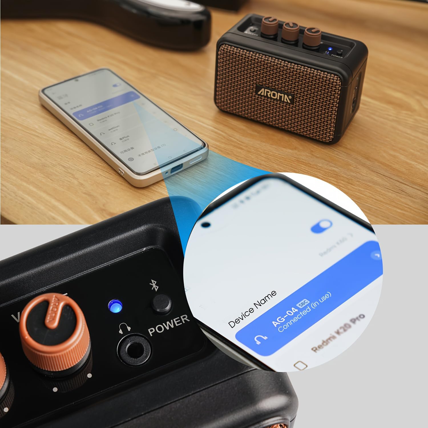 Amplificatore per Chitarra Elettrica Ricaricabile 5W Wireless Portatile