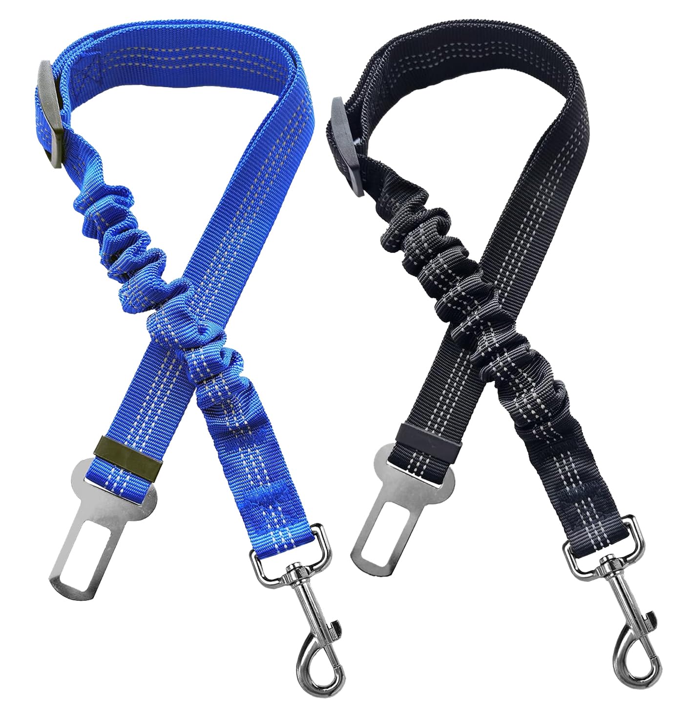 Dog Seat Belts for Cars, Adjustable Elastic Bungee Pet Seat Belt
