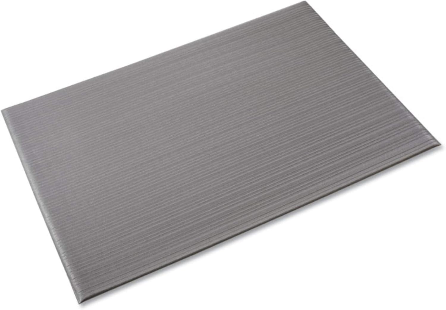 Crown Ribbed Anti-Fatigue Vinyl Mat, 27" by 36", Gray