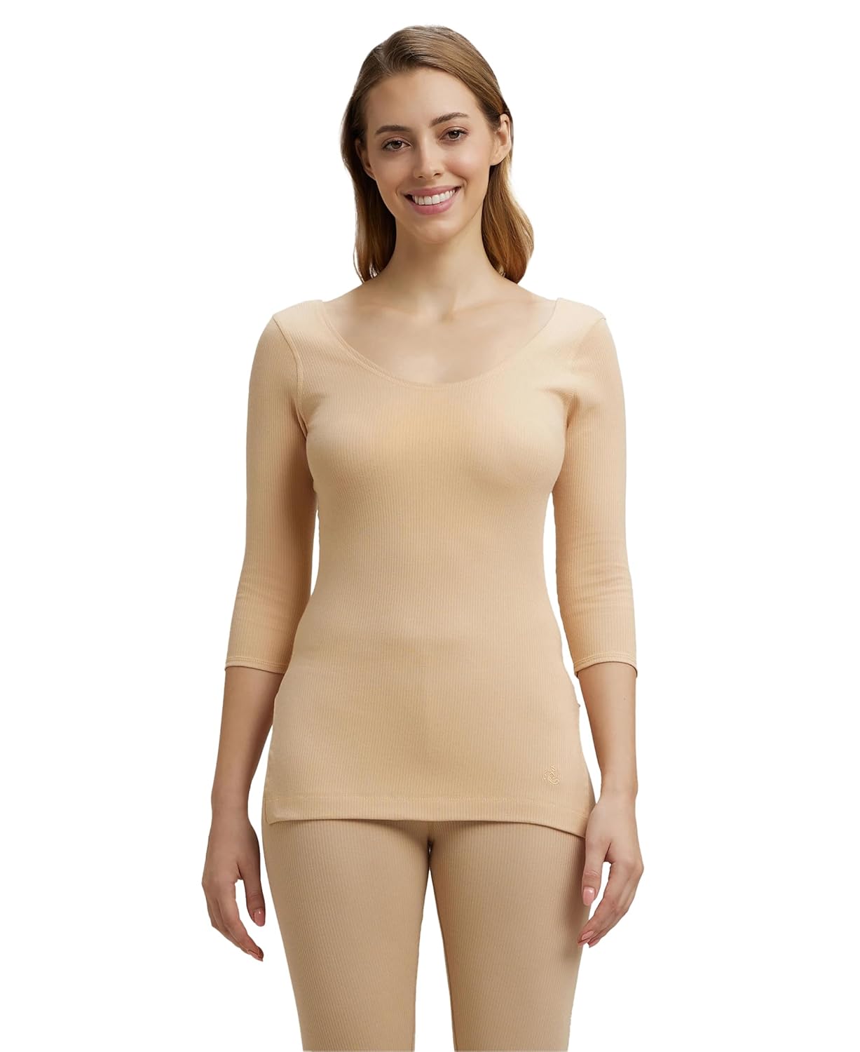 Jockey 2543 Women’s Super Warm Super Combed Cotton Rich Brushed Three Quarter Sleeve Thermal Top with Staywarm Technology Jockey 2543 Women’s Super Warm Super Combed Cotton Rich Brushed Three Quarter Sleeve Thermal Top with Staywarm Technology