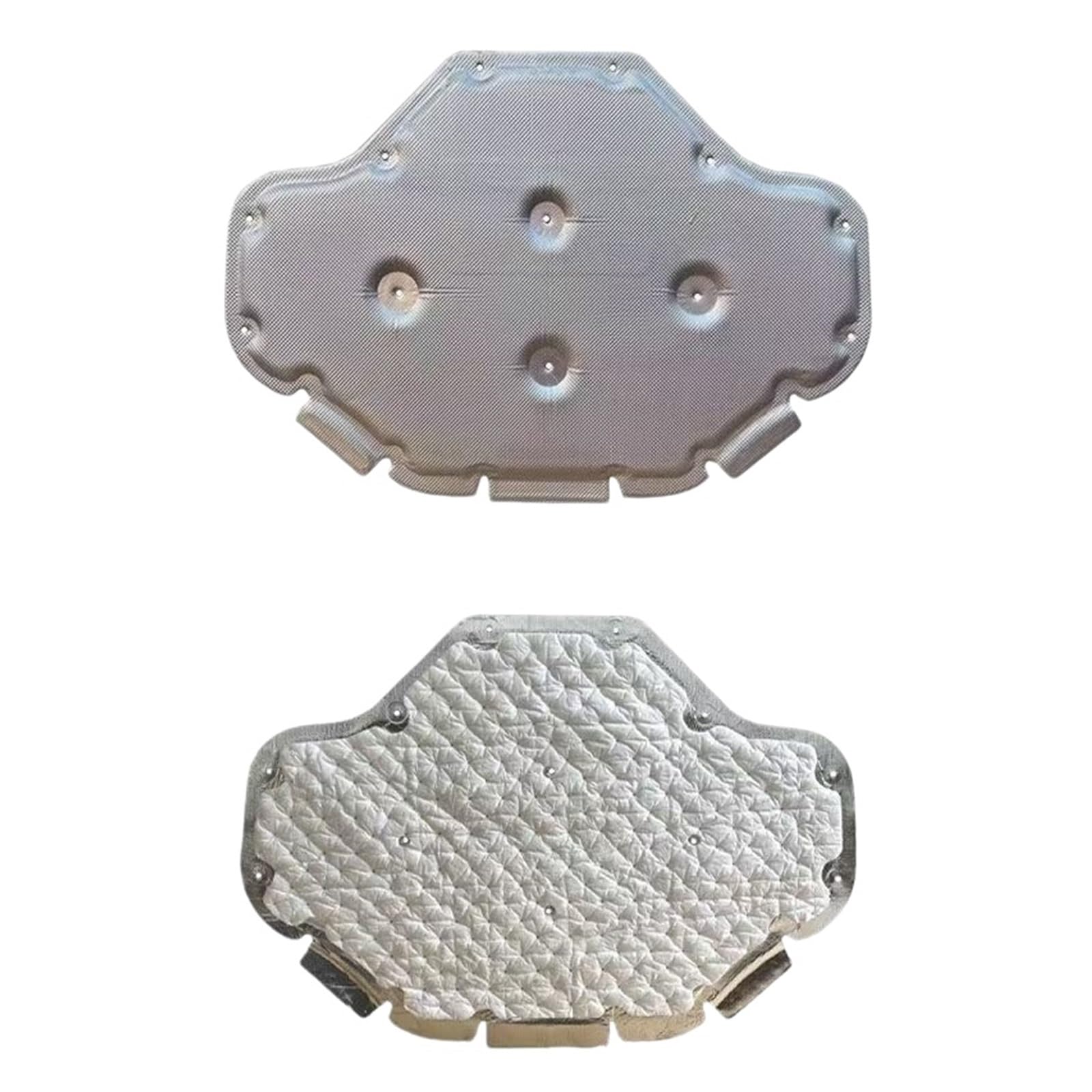 Pengshyzf 2Pcs At Front Hood Engine Sound Insulation Pad Soundproof Aluminum Cover Thermal Heat Insulation Mat Compatible With Bmw X3 G45 G48 M50 2025(2Pcs At)