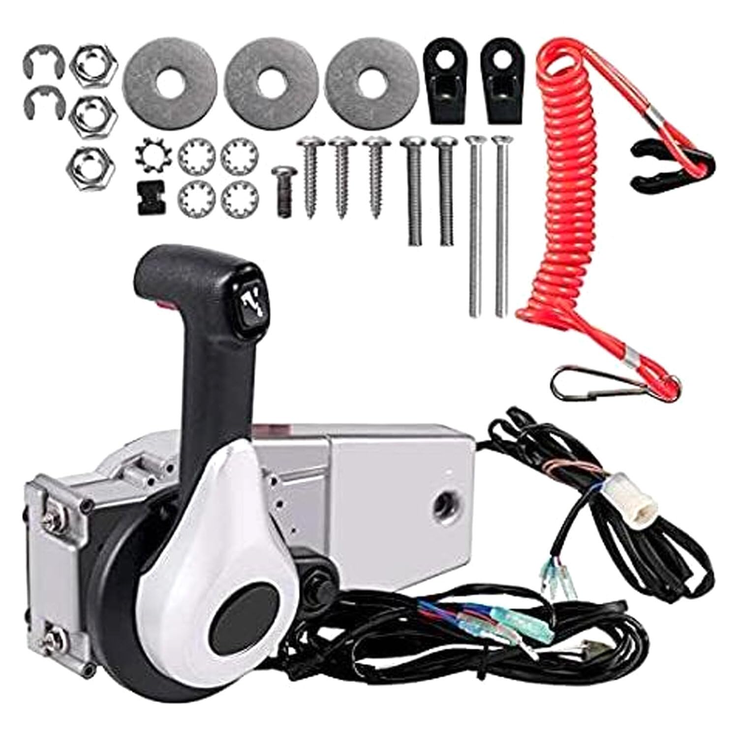 Neeseelily Remote Control Box 6X3-48206-02-00 6X3482060200 Compatible with Yamaha Flush Mount Concealed Outboard 6X3