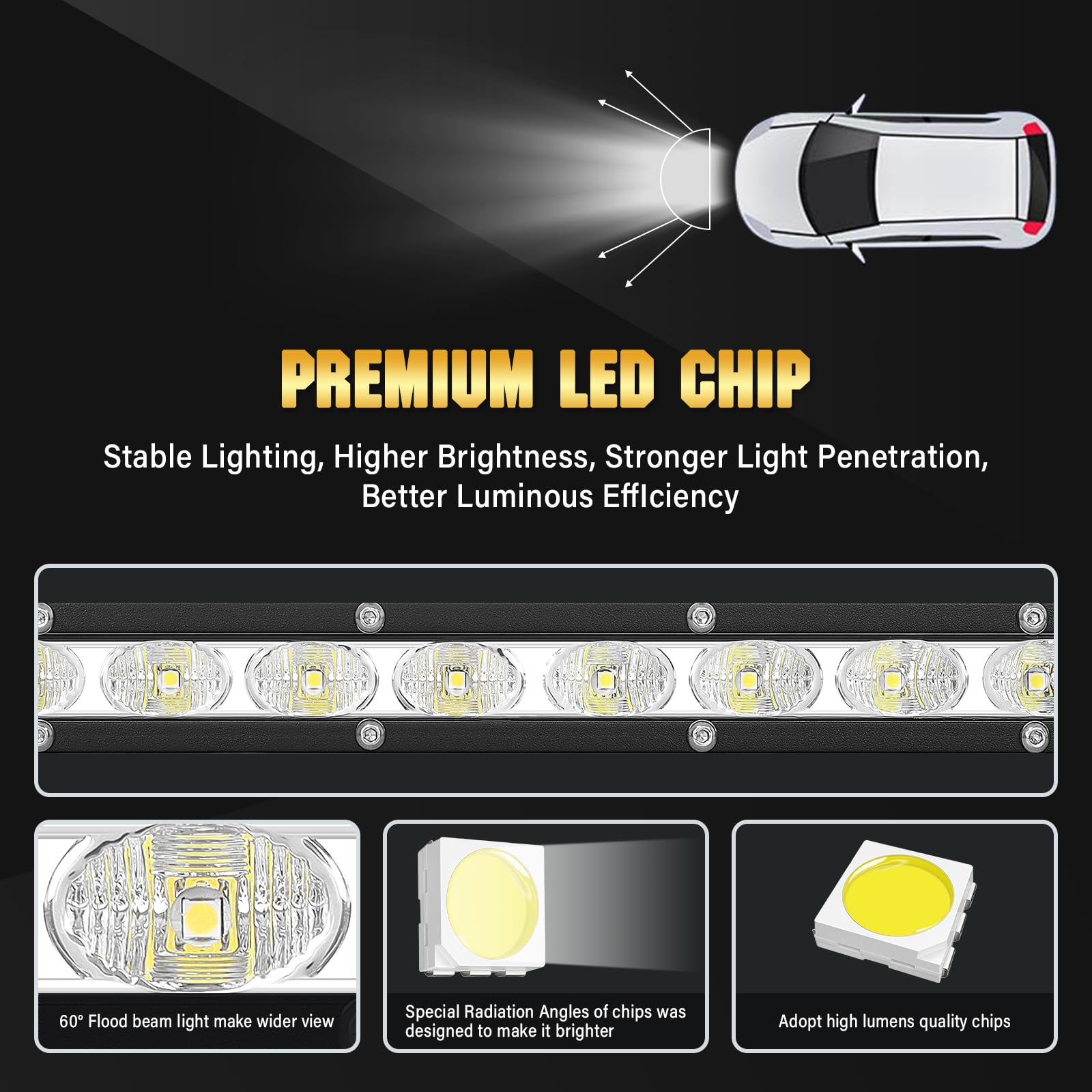 RIGIDON 2 stks 4 inch 15w spot balk auto led lichtbalk een rij avondmaal slanke ledlichten 12V 24V voor off -road truck suv ute ATV 4x4, waterdichte