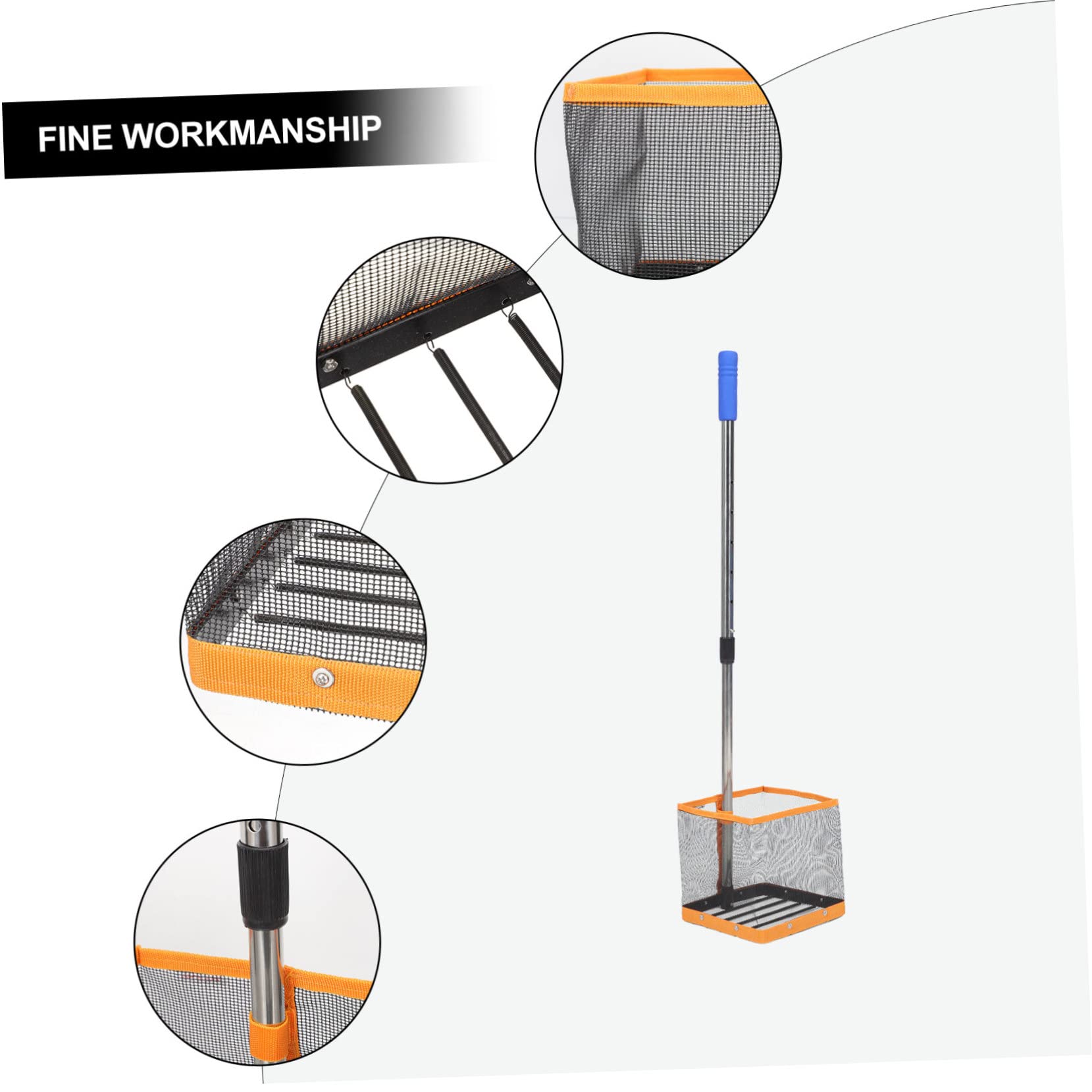 VANZACK Tennis Ball Picker Upper Lightweight Portable Picker Tool with Telescopic Handle for Retrieval for Table Tennis Training Practice Sessions