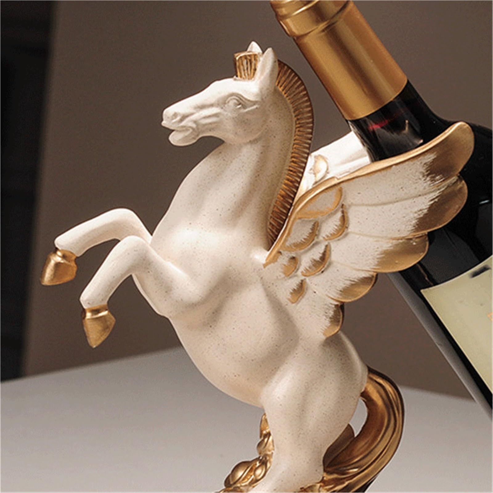 Porte-Bouteilles Support de casier à vin en Forme Cheval for Bar Cuisine l'intérieur l'armoire Décoration