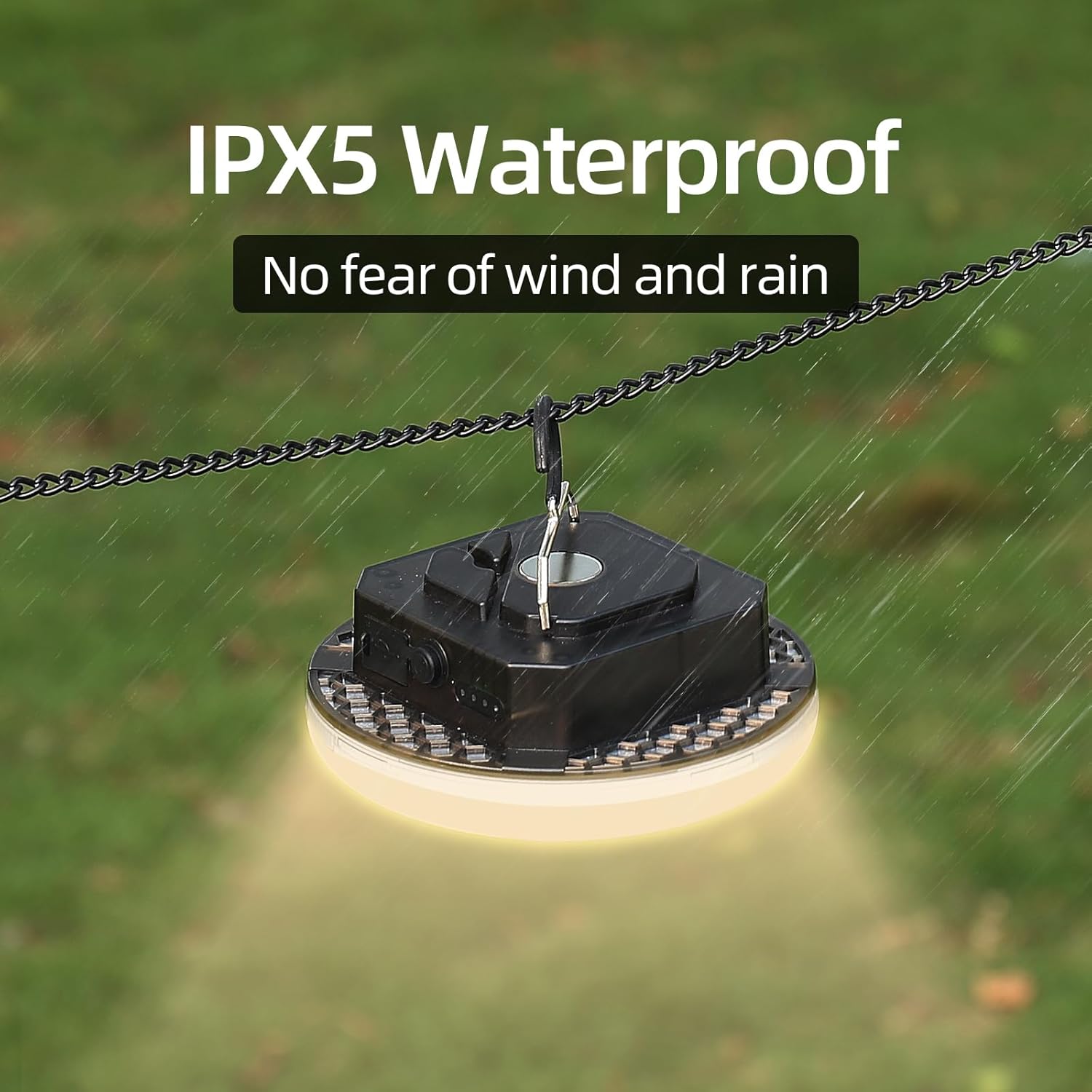 12000mAh (45W) Camping Hanging Tent Light Emergency Power Outage Lantern Home Use 4000LM 3 Modes IPX5 Waterproof Outdoor Walking Rock Climbing Work Rechargeable Camping Light - Image 4