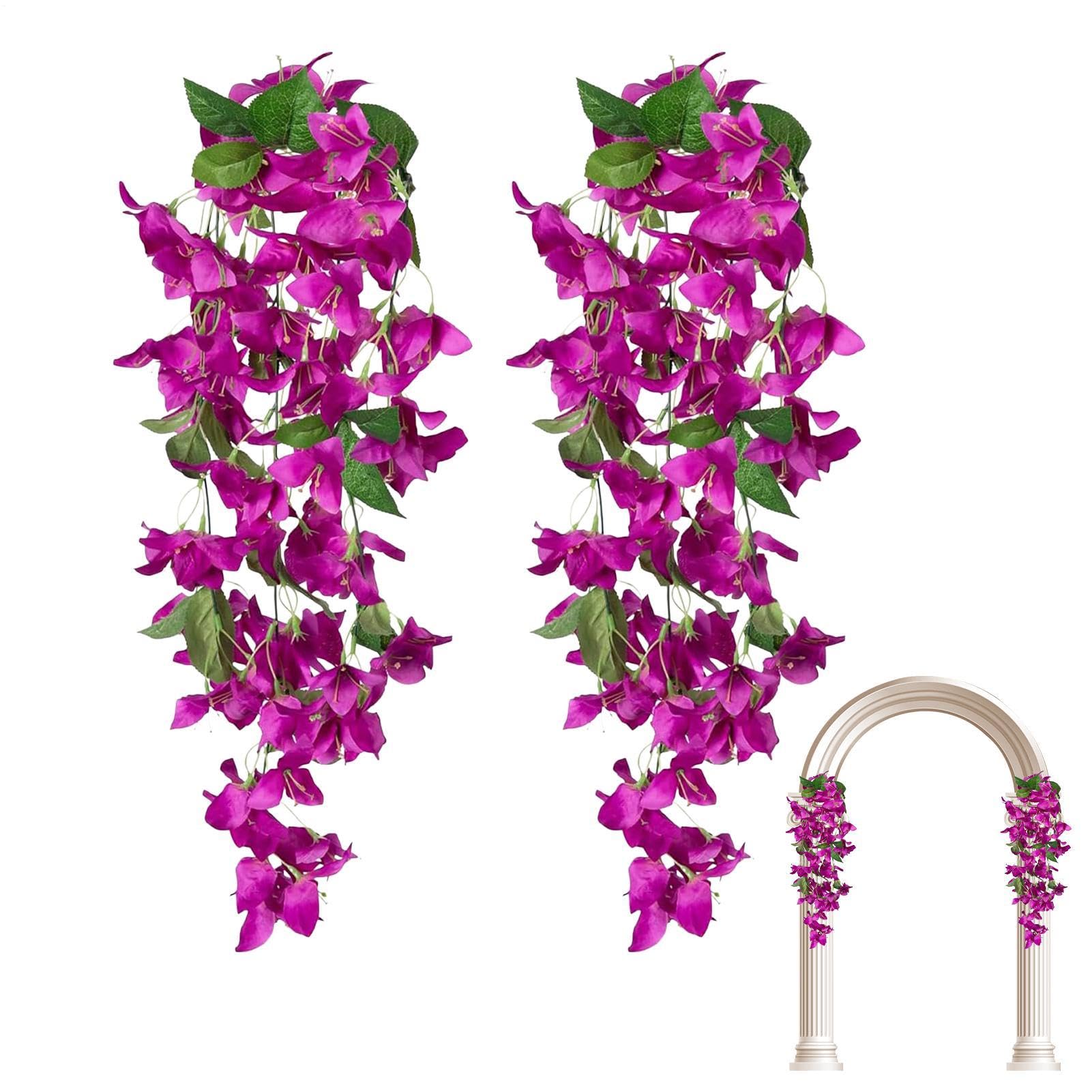 Fleurs artificielles résistant aux UV (Lot de 2) pour décoration extérieure et intérieure de maison