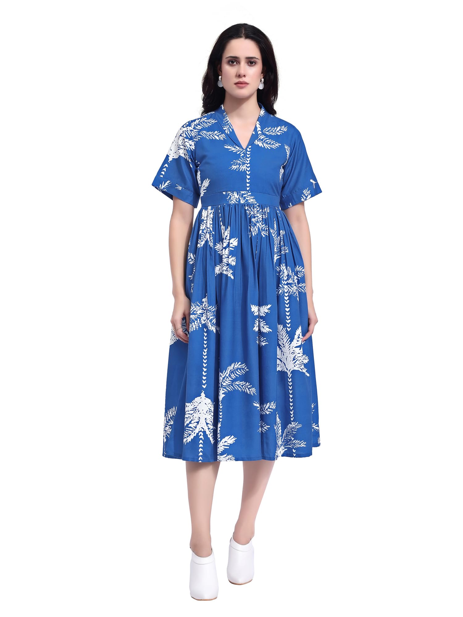 purvaja Women’s Maxi Cotton Blend Dress-picture-33