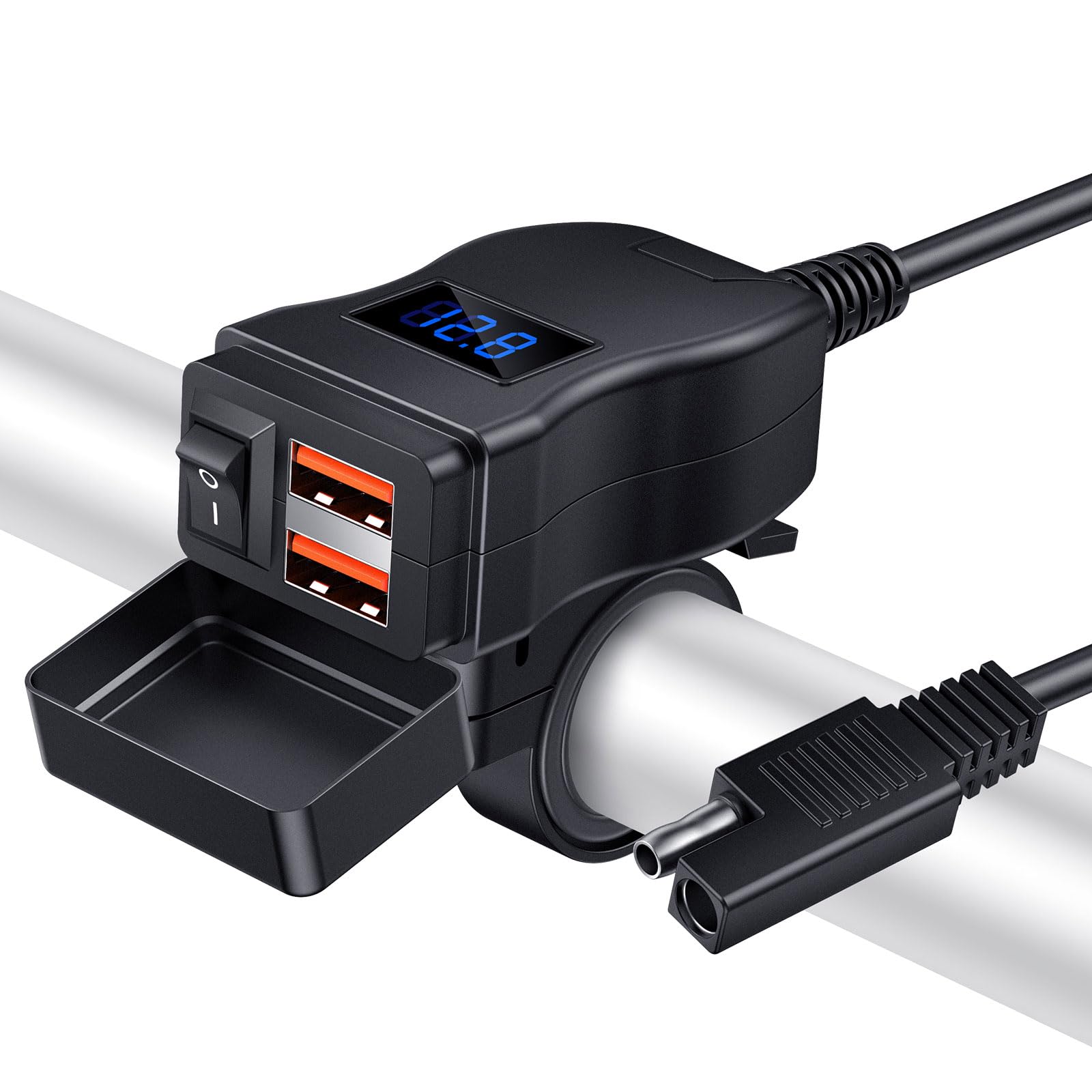 Battery Tender Usb Adapter Motorcycle USB Charger With Voltmeter