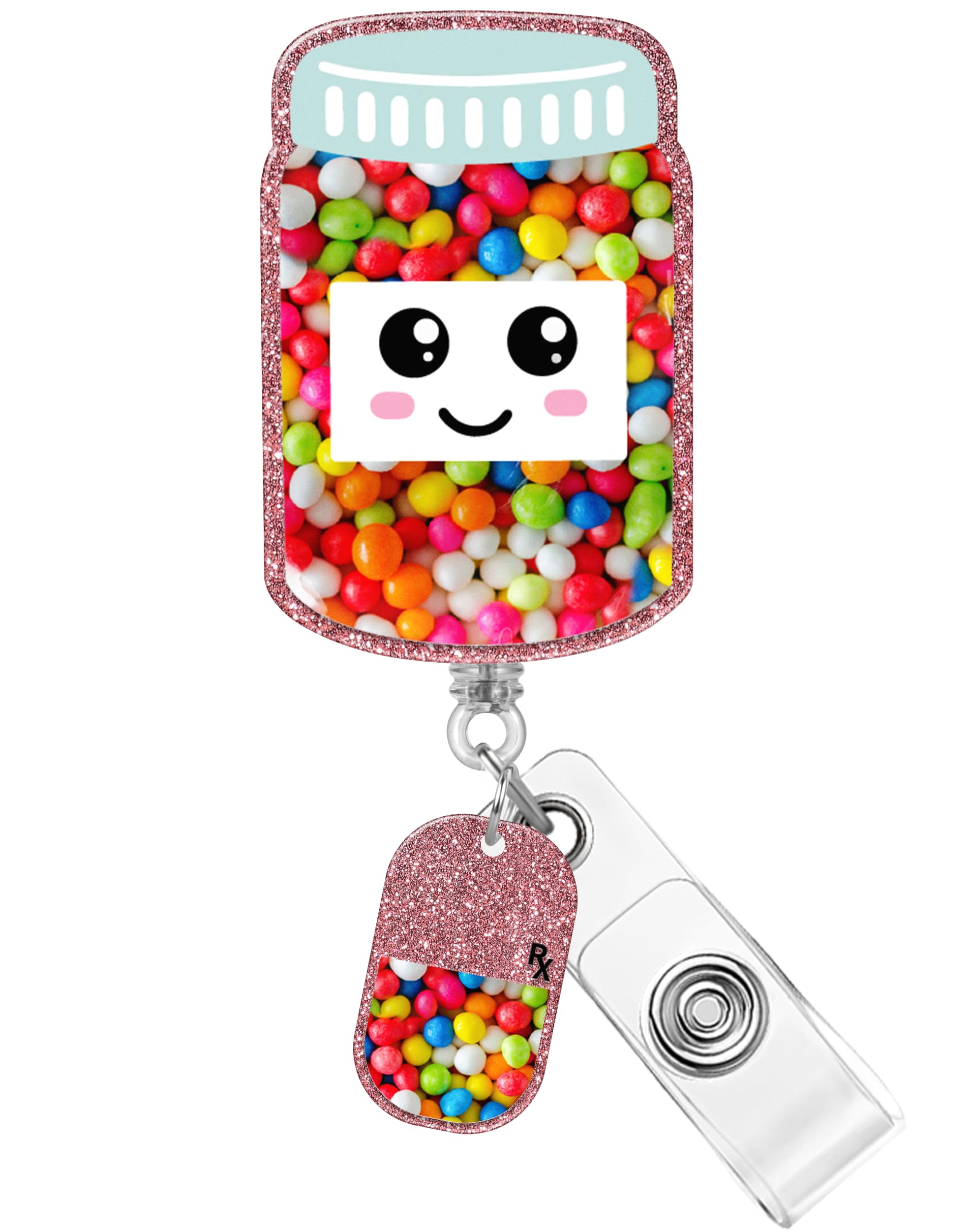 Plifal Badge Reel Holder Retractable with ID Clip for Nurse Nursing - Pharmacy Cute Name Tag Card Funny Accessories with Alligator Clip for Office