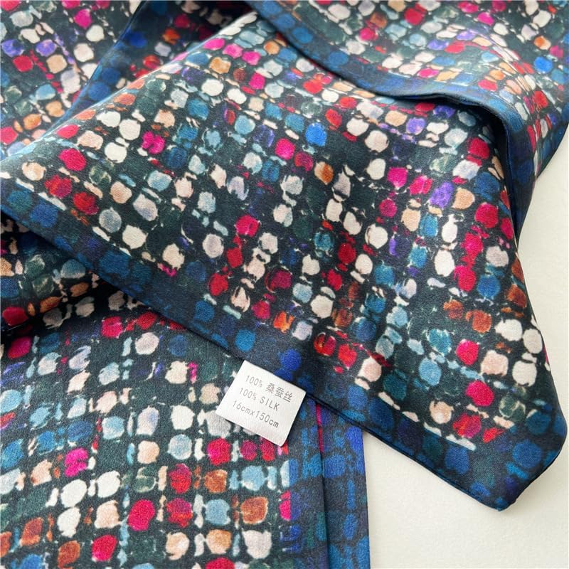 MEISEE 100% Mulberry Silk Scarf for Women 59”*6.3” Long Headscarf Neck Scarf Hair Wraps and Shawls with Gift Packed - Image 3