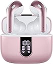 TAGRY Bluetooth Headphones True Wireless Earbuds 60H Playback LED Power Display Earphones with Wireless Charging Case IPX5 Waterproof in-Ear Ear buds with Mic for TV Smart Phone Laptop Computer Sports