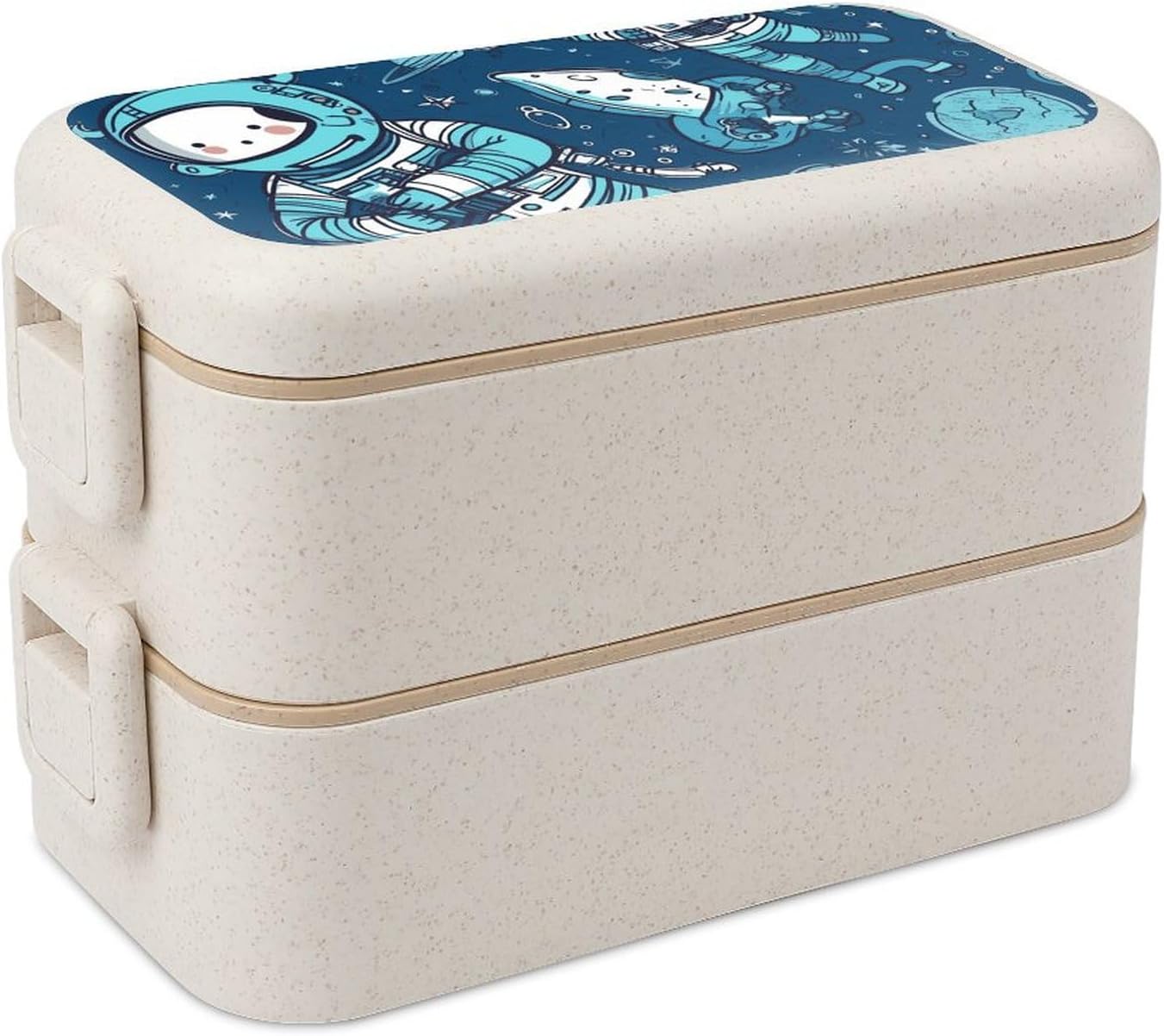 Lunch Box Bento Premium Soar Into Space Printed Bento Box Bento with Spoon And Fork with Compartment Containers Suitable for Men And Women, style