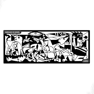 Cuadro Decorativo Metal Guernica Pared Arte Abstracto Moderno Diseño Iconico Blanco Negro Mural Salon Dormitorio Oficina Hogar Industrial Minimalista Elegante Resistente Facil Instalacion