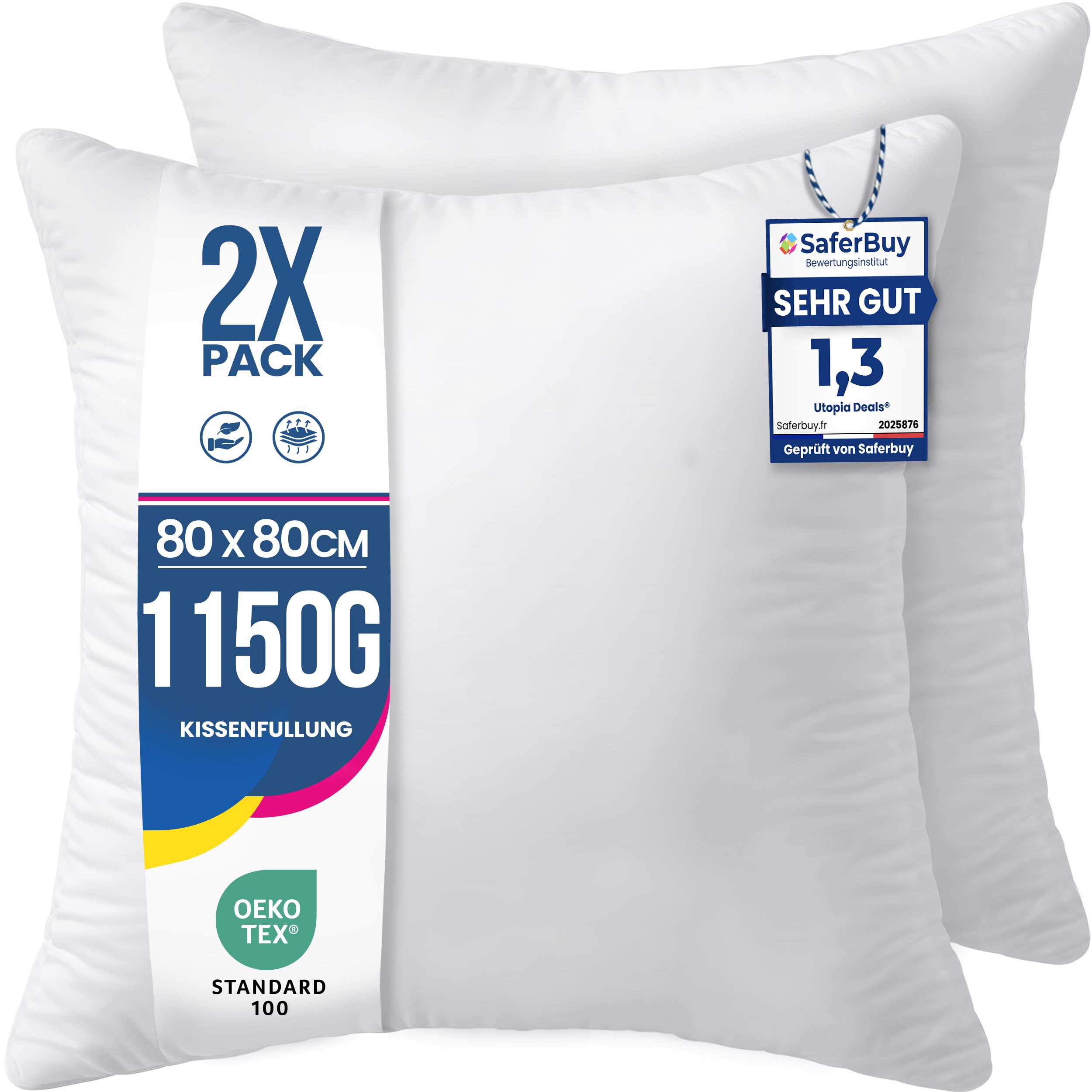 Utopia Bedding Kissenfüllung, Innenkissen Füllkissen Kopfkissen Sofakissen