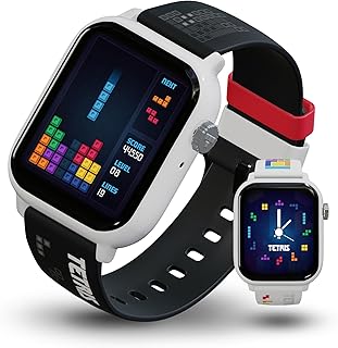 Tetris™: My Play Watch – Retro Gaming Smart Watch Pre-Order with Free Bonus Band, No WiFi or BT, Built-in Tetris™, Custom ...