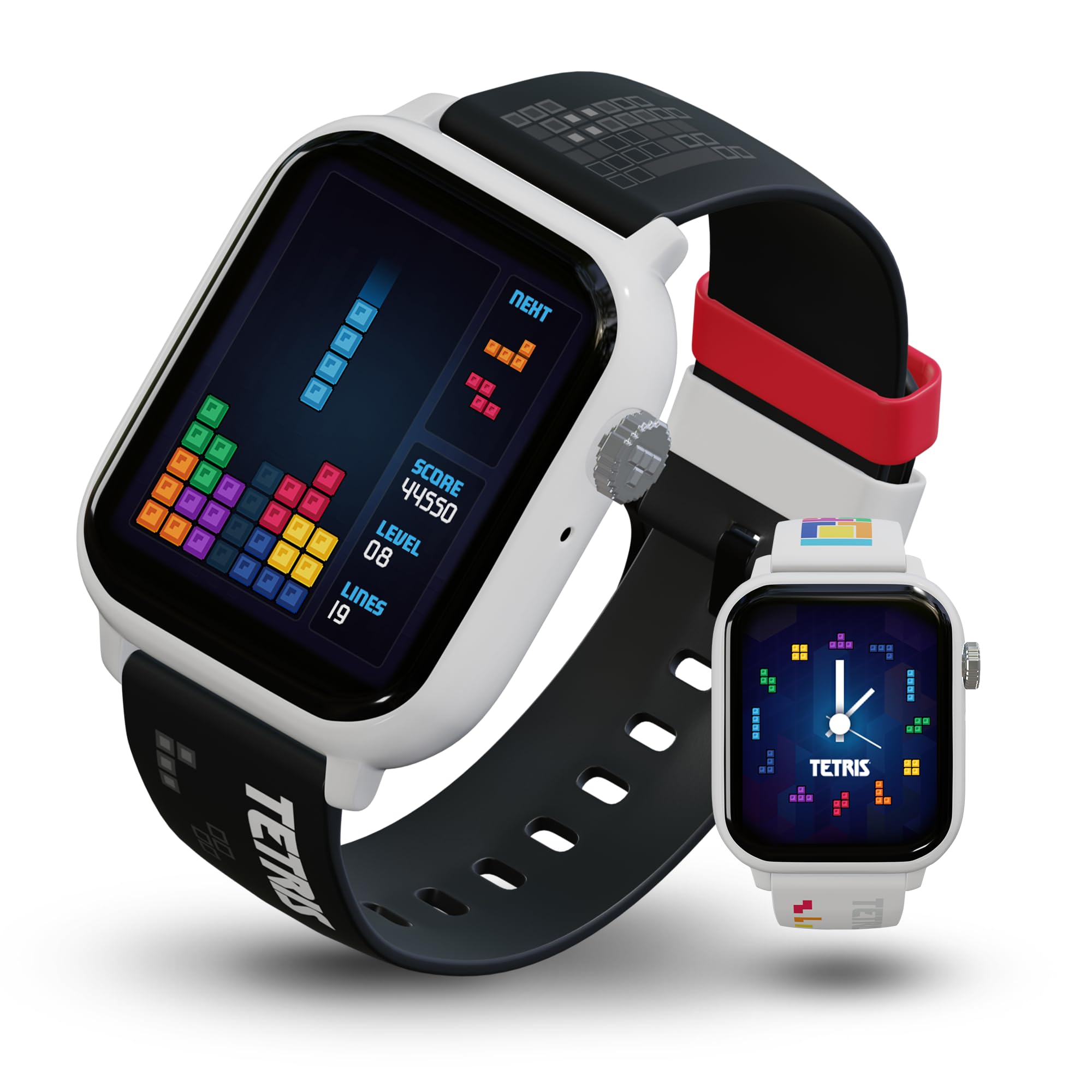 Tetris®: My Play Watch – Retro Gaming Smart Watch, No WiFi or BT, Built-in Tetris®, Custom Watch Faces, Classic Arcade Sound, Heart Rate Monitor, IP67 Water Resistant.