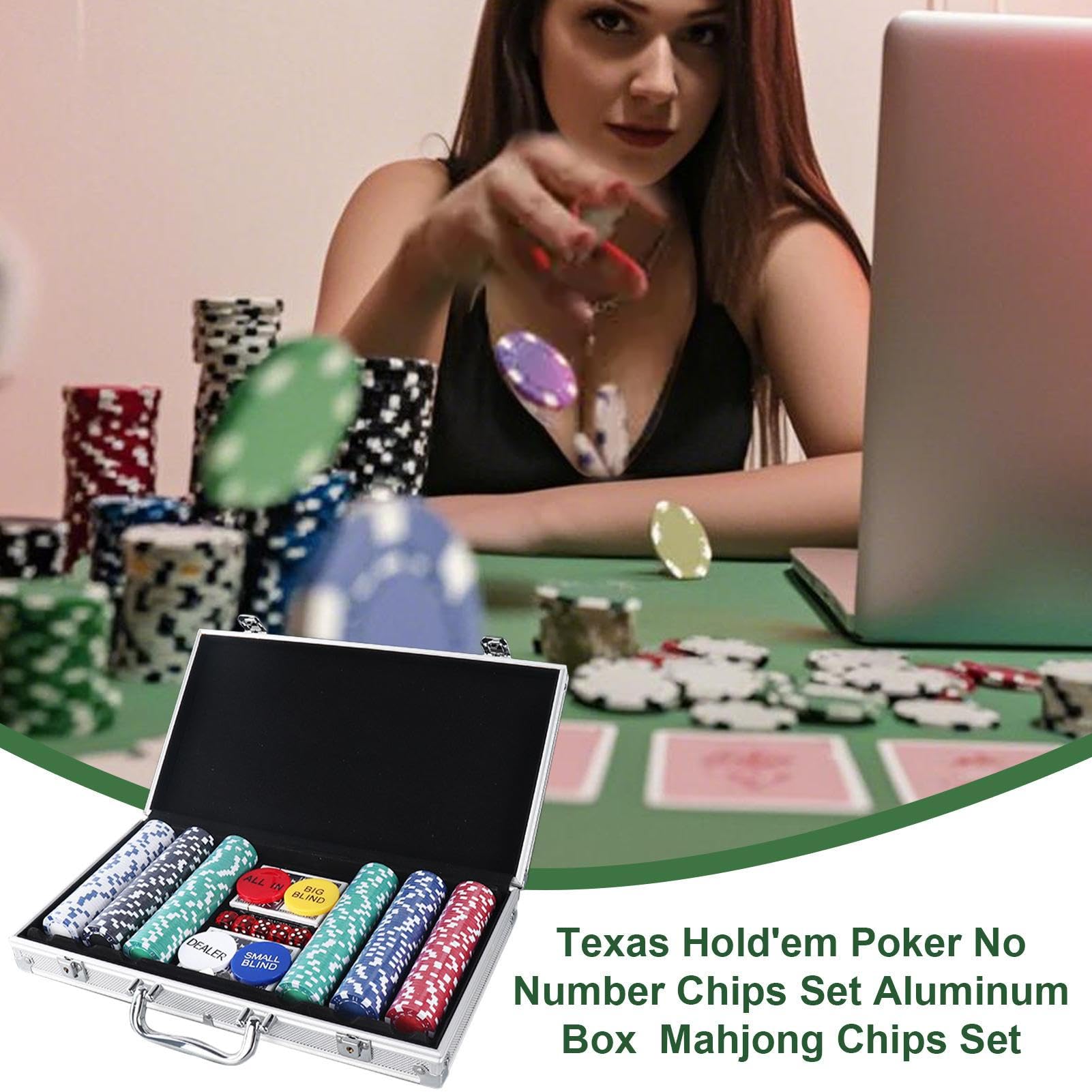 Fiche da Casinò Set da 200 Pezzi Portatile per Giochi da Tavolo | Fiche Poker per Lento e Giochi da Tavolo Bambini, principianti, casa, viaggi, feste, notti, vacanze e riunioni