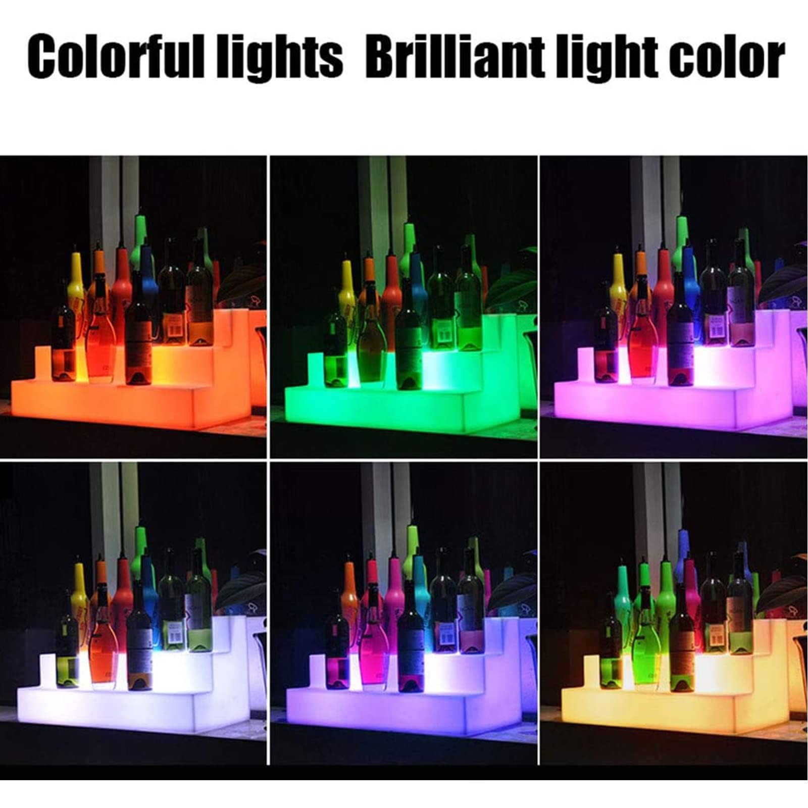 COYEUX Espositore per Bottiglie di liquore Illuminato a LED, espositore Illuminato in 3 Fasi, con Telecomando e 16 Colori preimpostati, per casa/Bar Commerciale