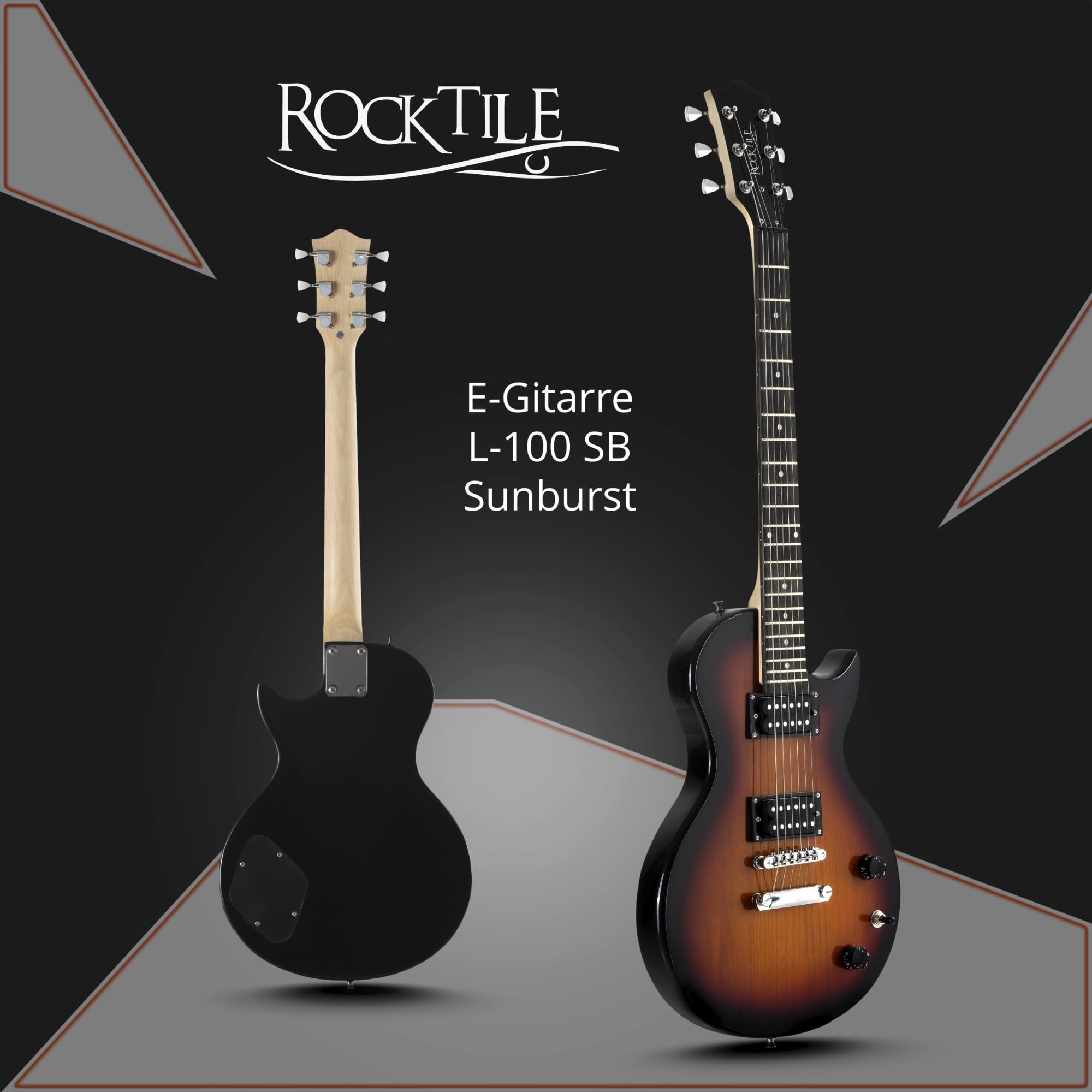 Rocktile LP-100 SB E-Gitarre (Korpus: Linde, Palisander Griffbrett, Finish: Sunburst)