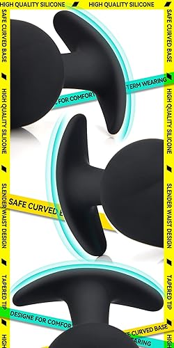 Miniatura 3 de Tapón anal para un uso cómodo a largo plazo, dilatador de silicona con base curvada y cintura delgada, juguete sexual de próstata de 6.14 x 2.51