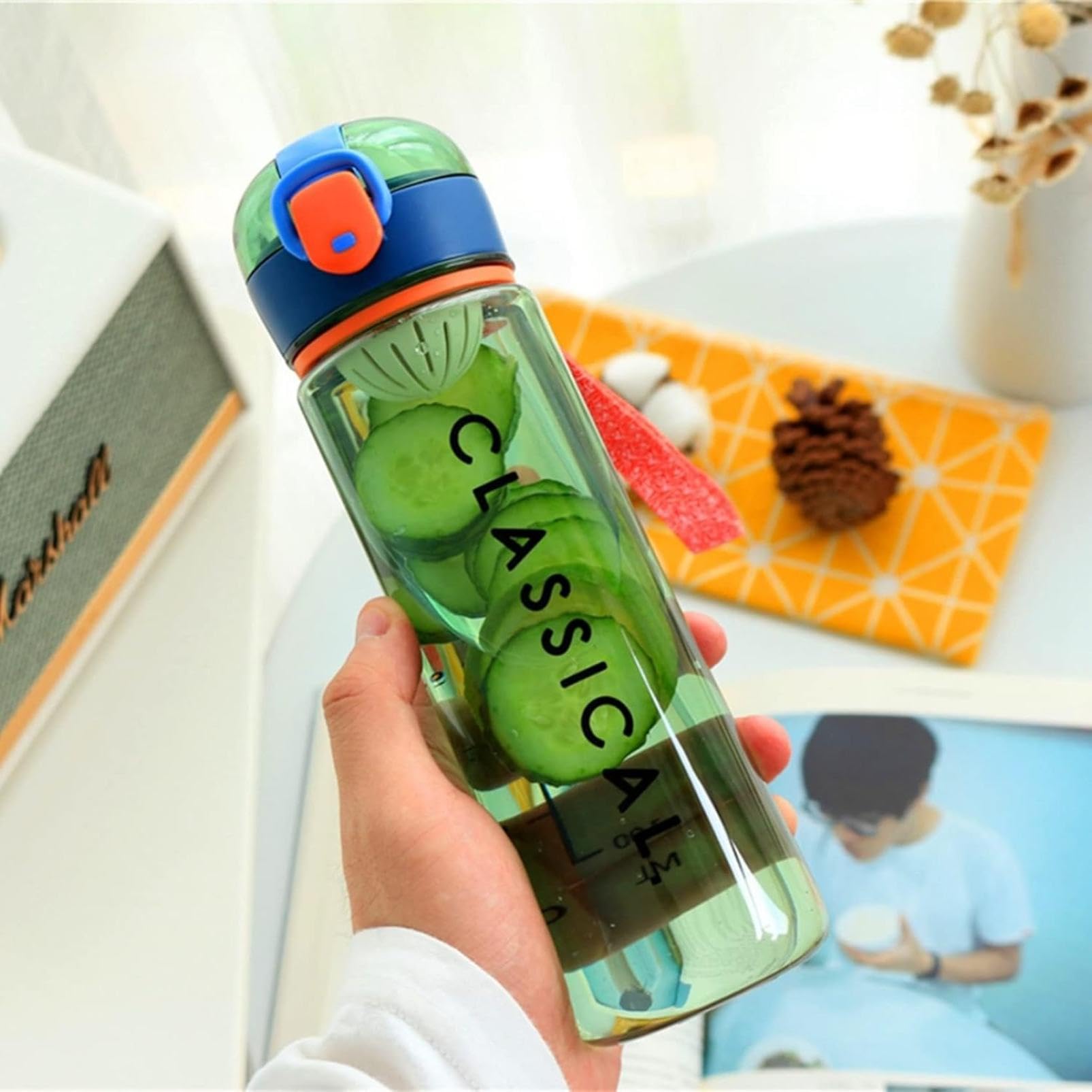 グリーン スリムボトル ワンタッチオープン グリーン スリムボトル