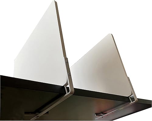 Miniatura 5 de Divisor de estantes de madera blanca de 2 piezas con bloqueo Twist-T por Dr. Organizer - Se adapta a la mayoría de estantes de armario y lavandería