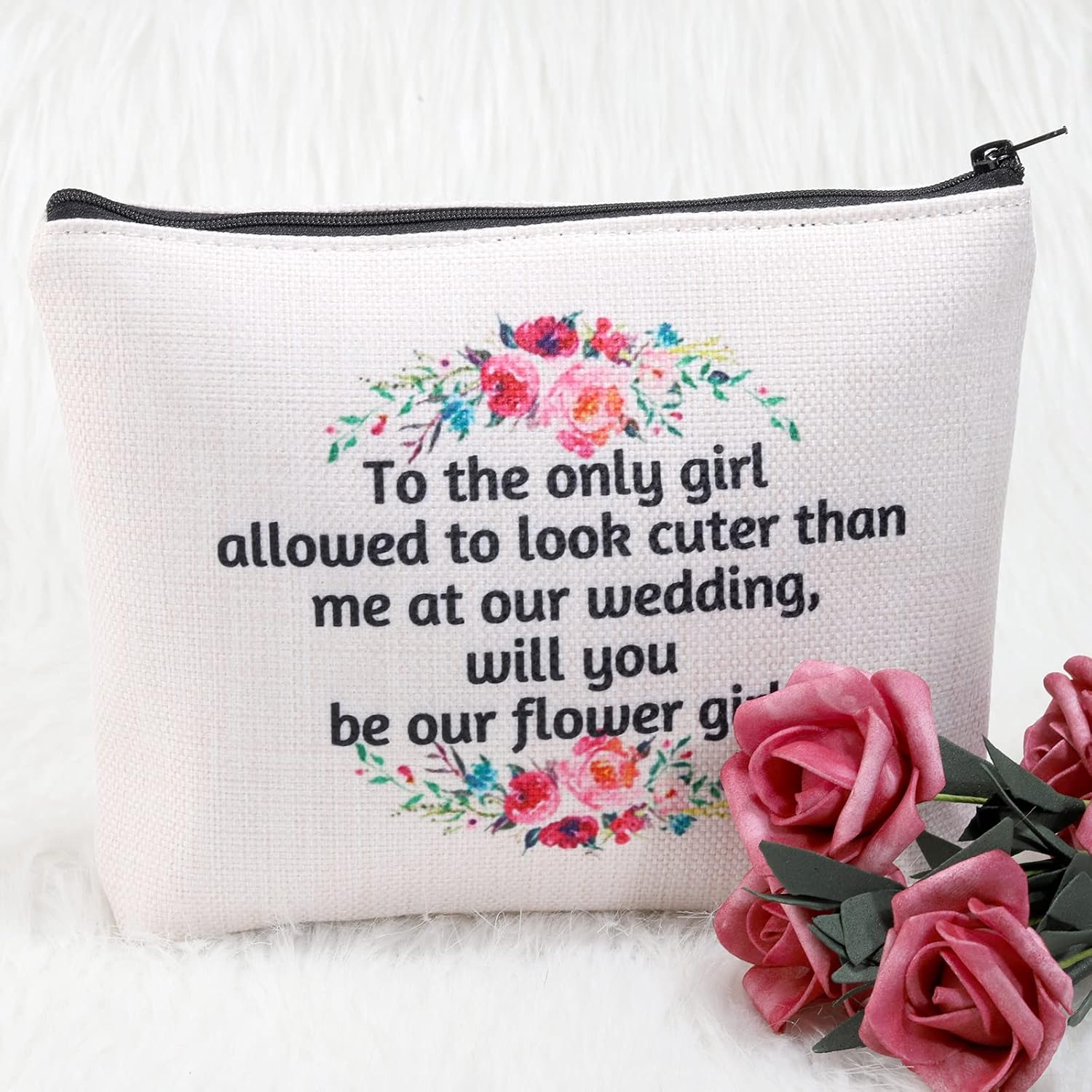 flower girl makeup bag