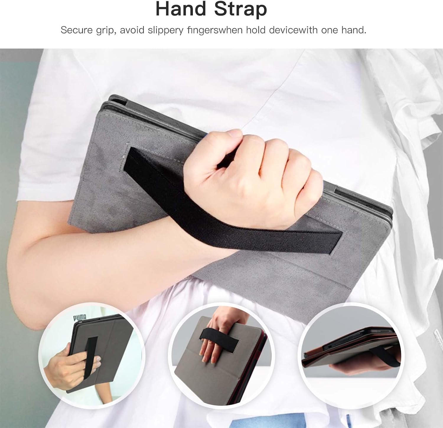 Tablet Case Cover for SVITOO P11 Tablet 11 inch,Multi-Viewing Angles,Slim Light Shell Stand Cover for SVITOO P11 Tablet with Hand Strap& Pencil Holder,Black image 3