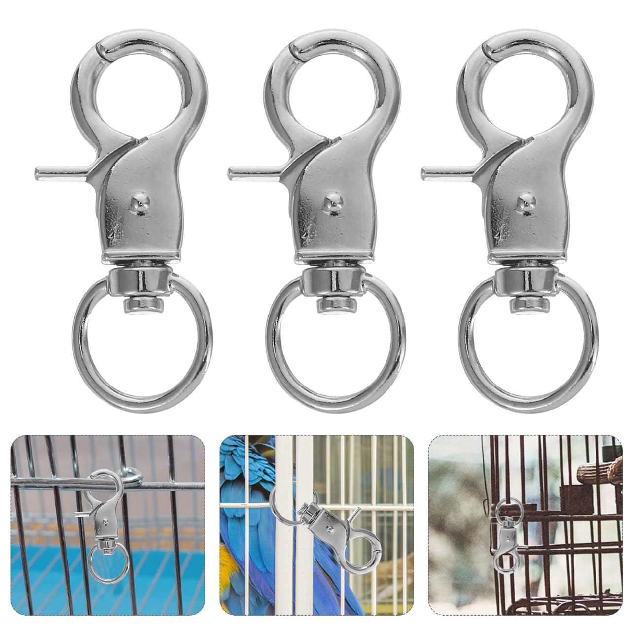 Beavorty 5 Pezzi Blocco Gabbia per Uccelli serrature per Porta di Gabbia di Coniglio Accessori per Uccelli per Gabbie chiusure di Aragosta Gancio Piccolo Lucchetto per Gabbia per Uccelli Pappagallo